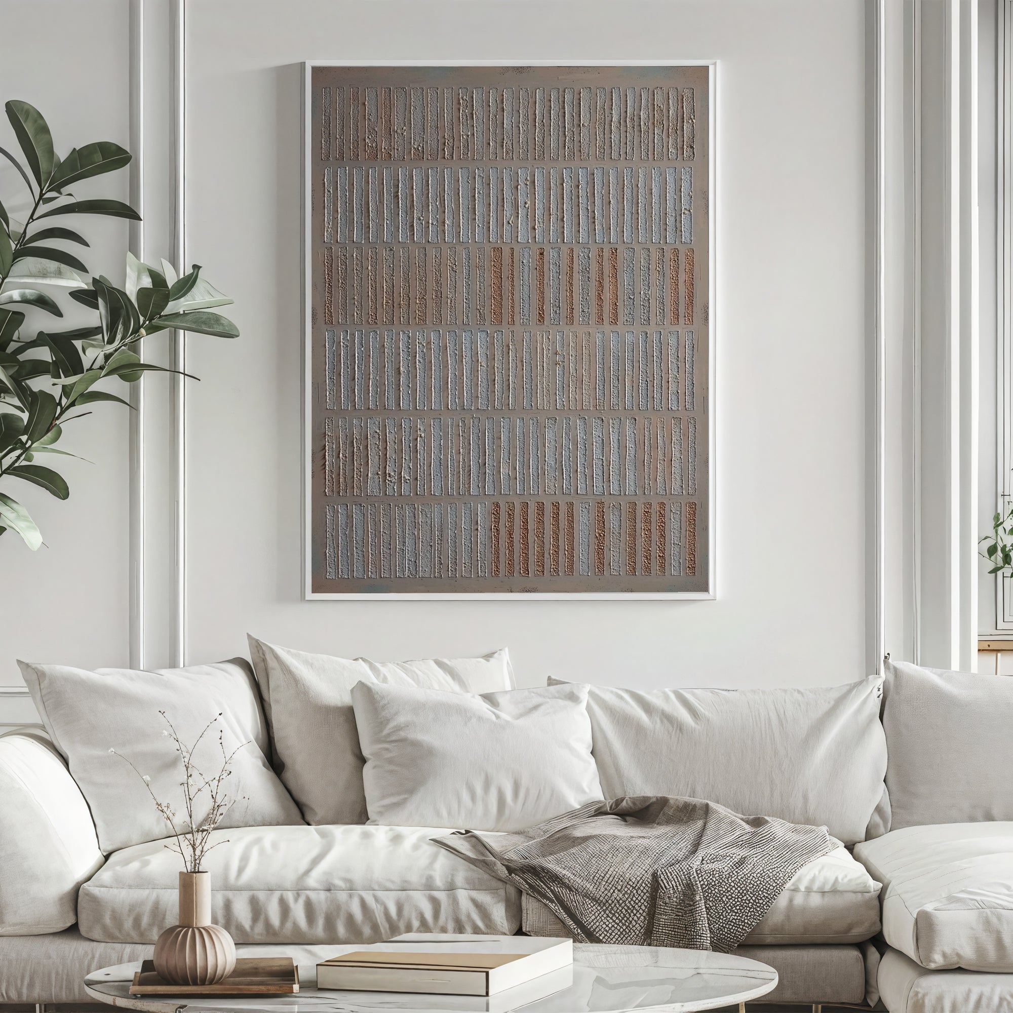 Textured Linear Elegance | Neutral Blend