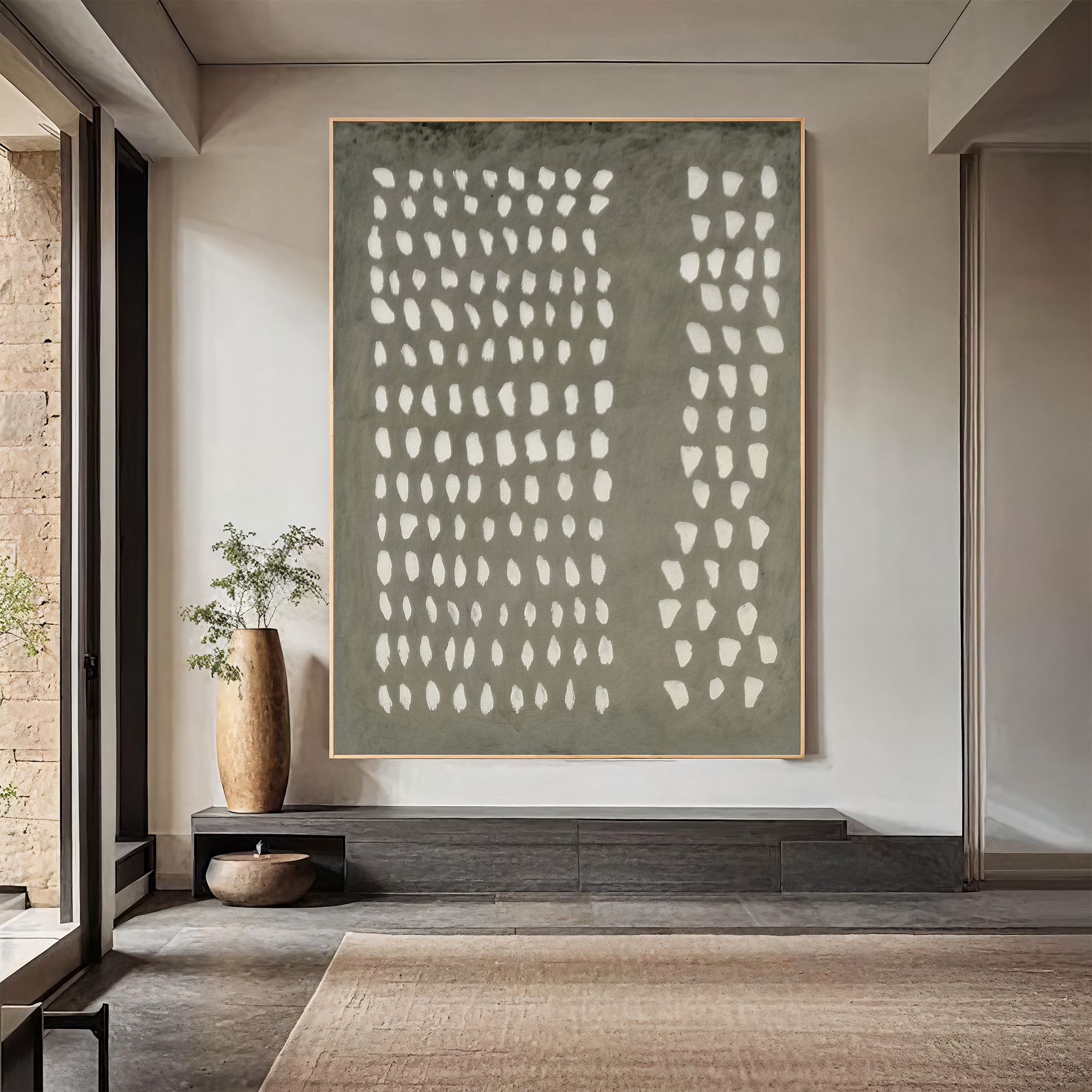 Textured Dot Rhythm | Sage Whisper