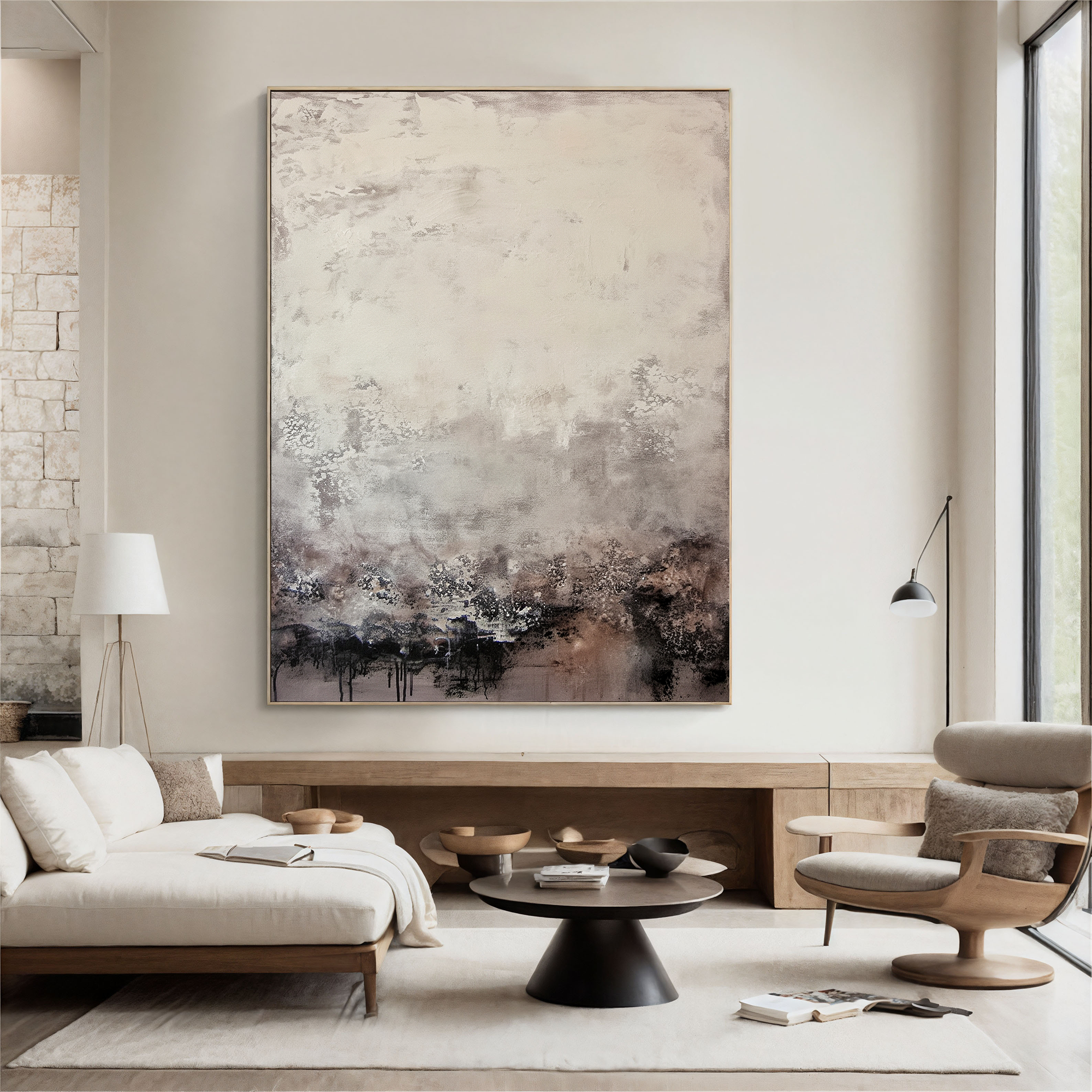 Textured Misty Sophistication | Grey Beige