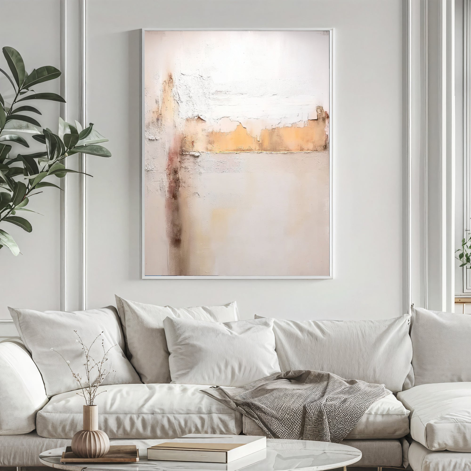 Textured Soft Strata | Cream Amber