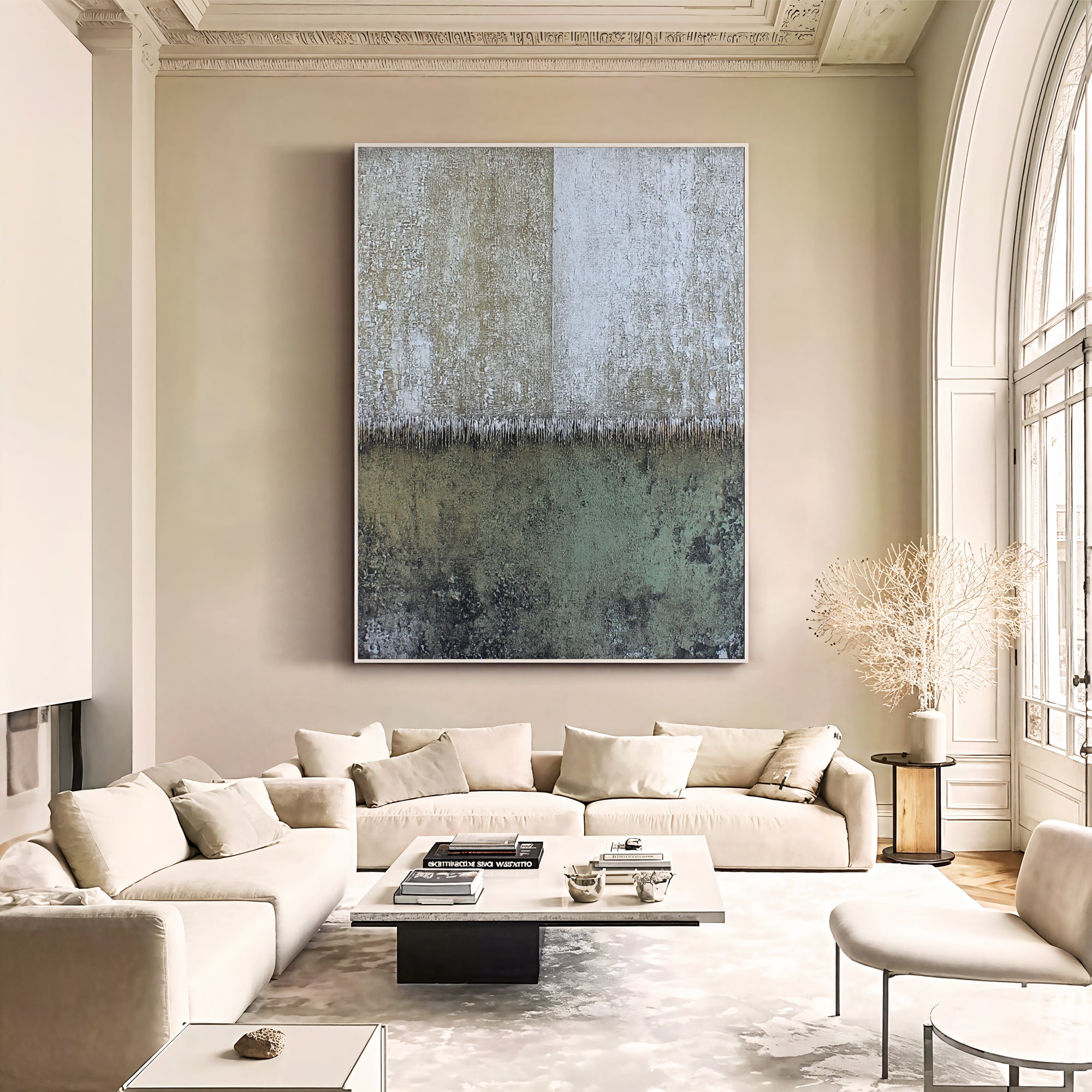 Textured Distressed Opulence | Teal Grays