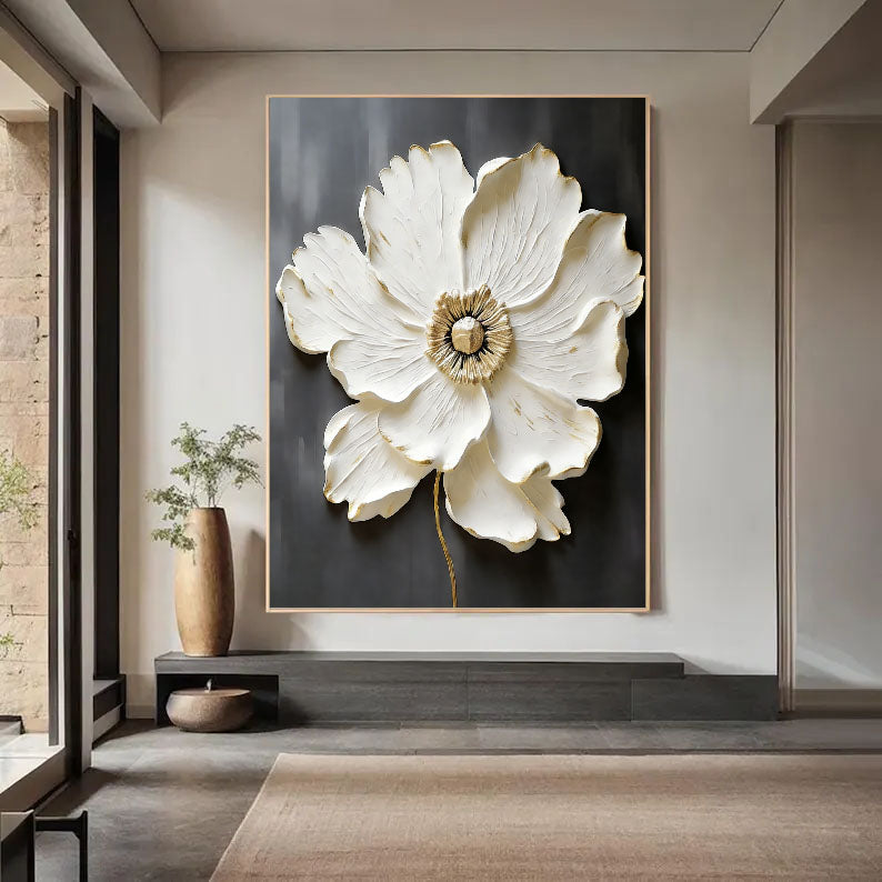 Sculpted Petal Elegance | Gilded Bloom