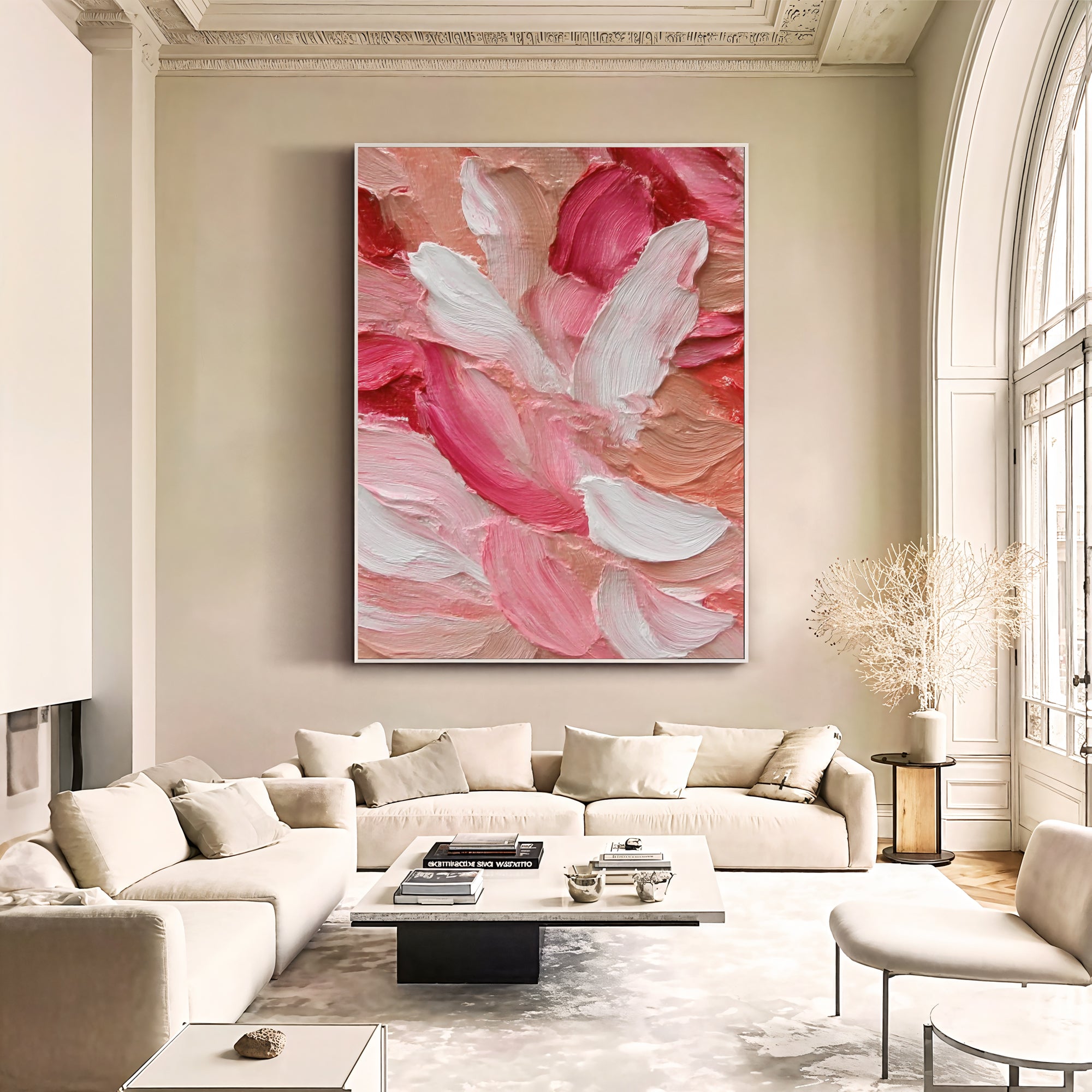 Textured Blush Petals | Coral Flush