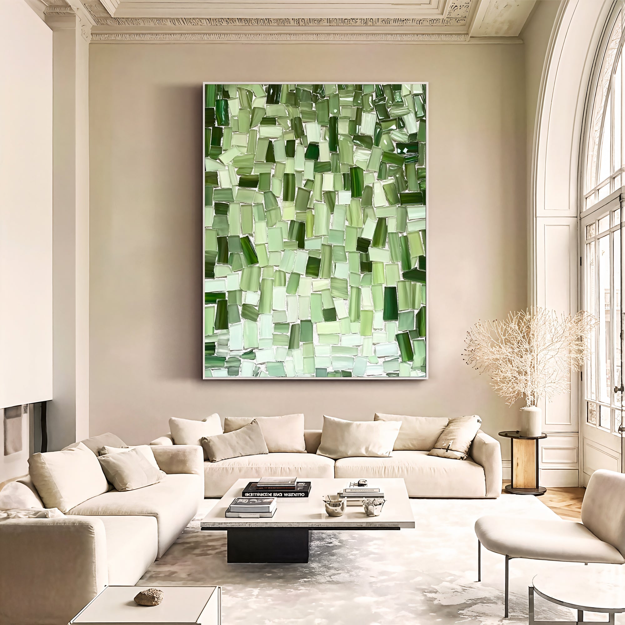 Textured Emerald Mosaic | Sage Luster
