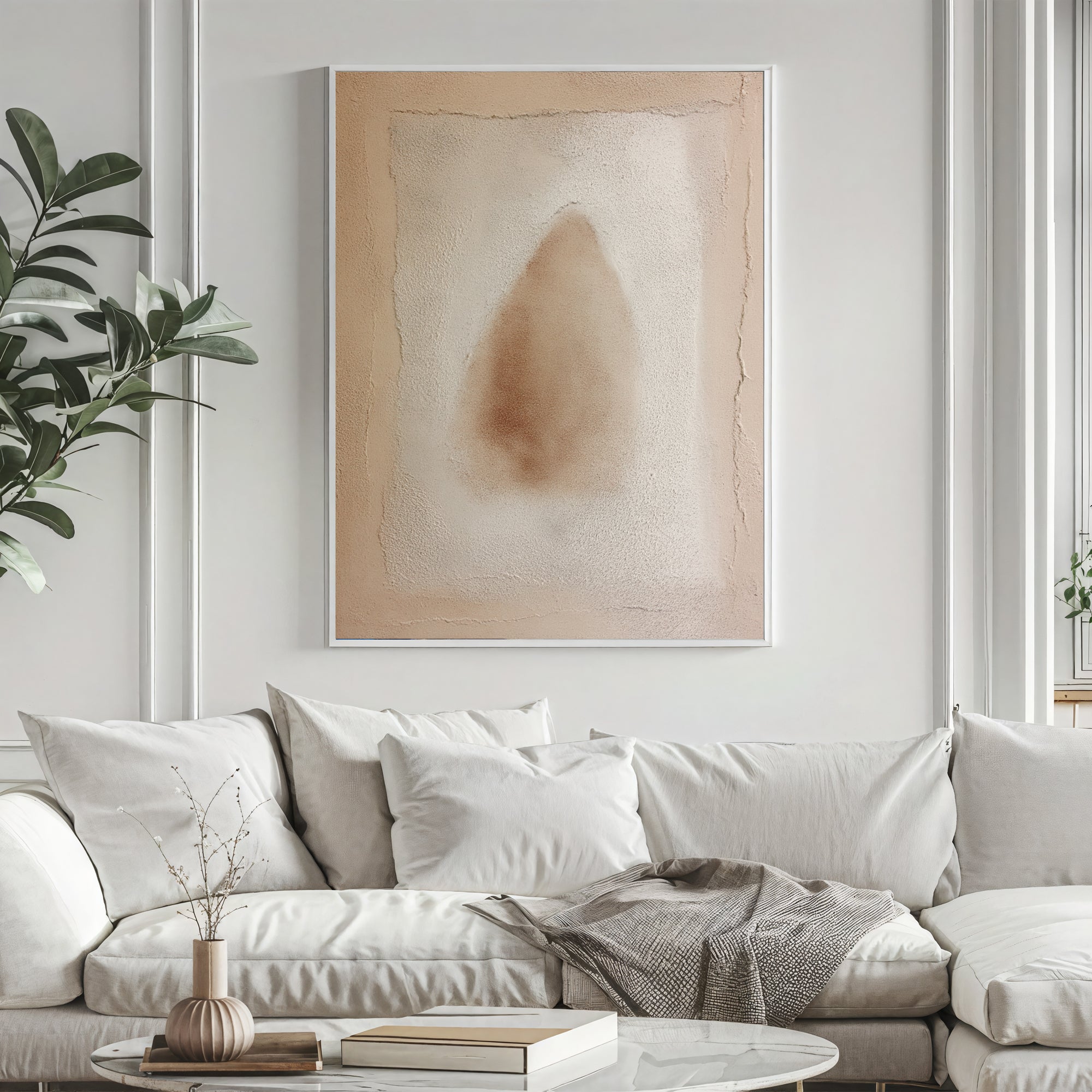 Textured Beige Haze | Earthy Blush