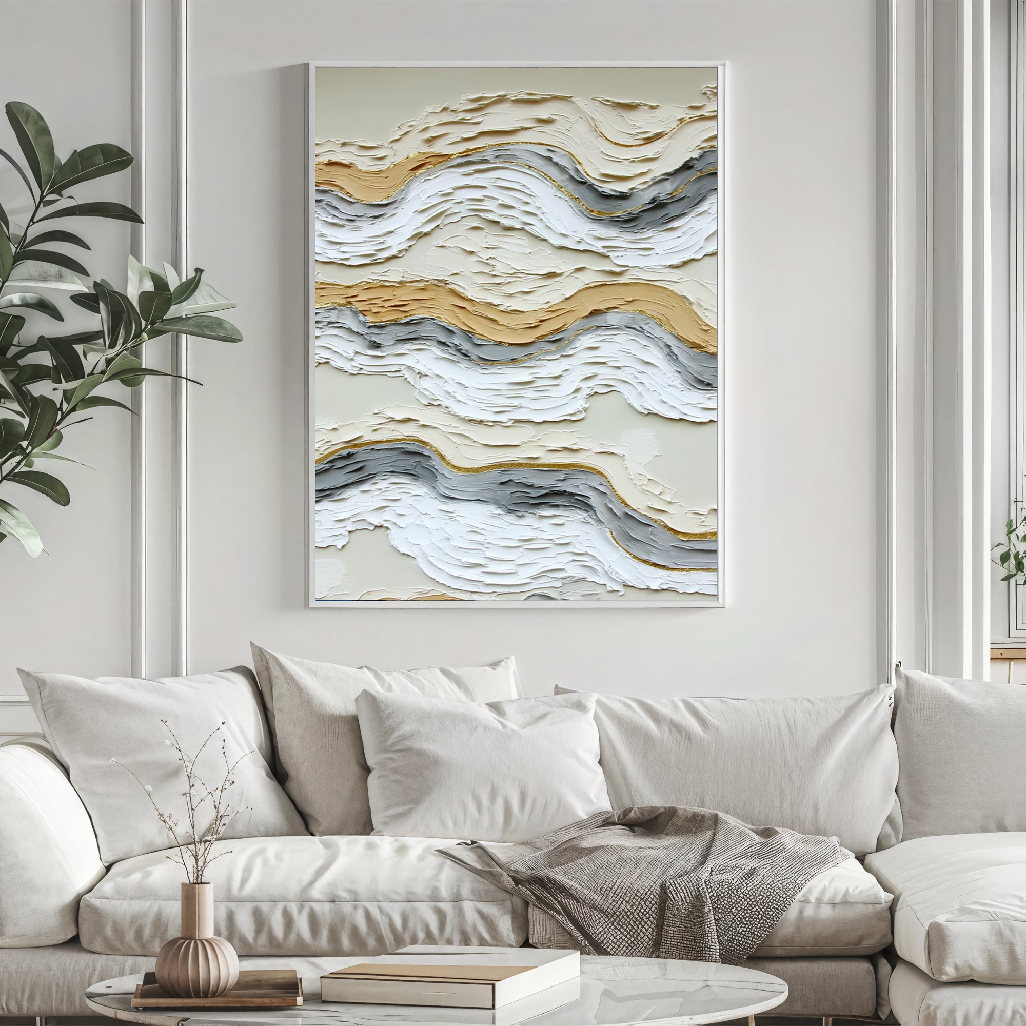 Textured Wavy Ripples | Gilded Hues