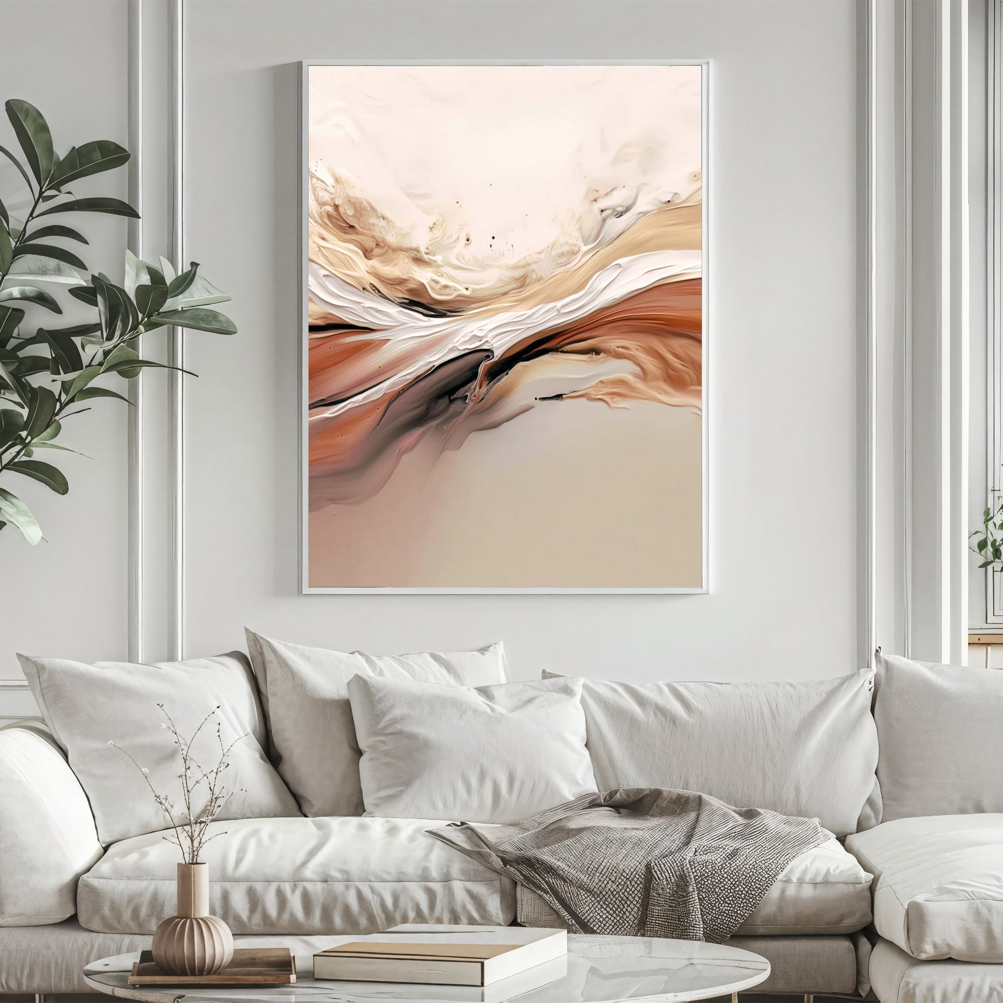 Textured Warm Swirls | Blush Hues