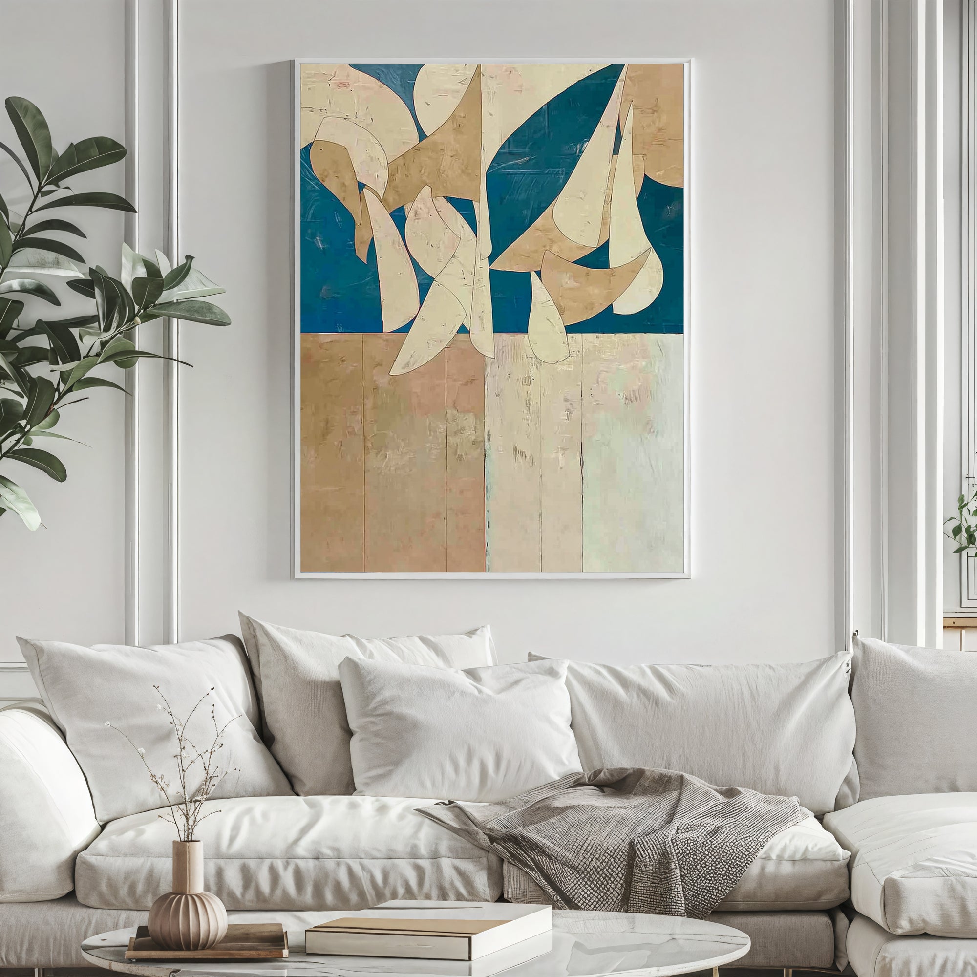 Textured Geometric Elegance | Navy Hues