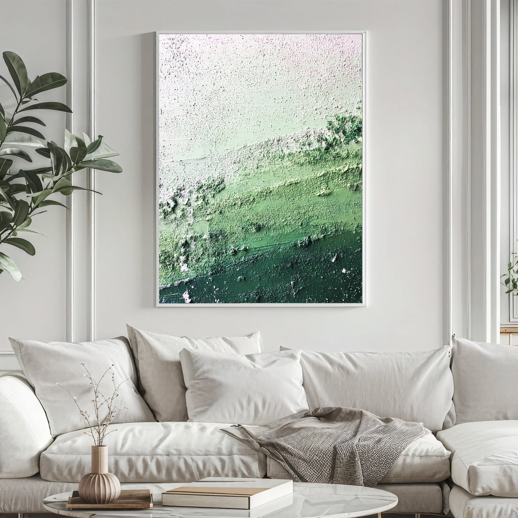 Textured Verdant Layers | Pale Hues