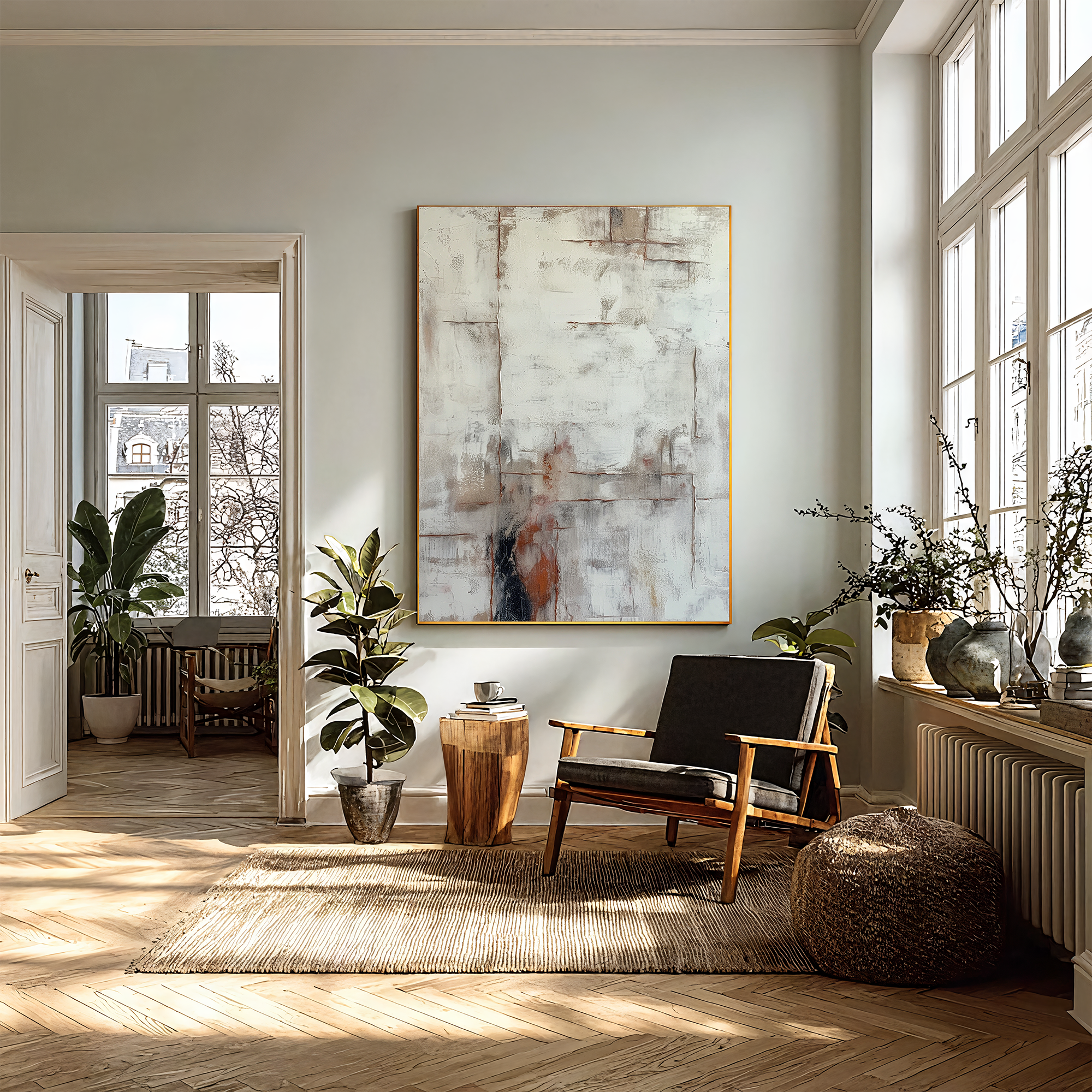 Textured Abstract Nuance | Grey Rust