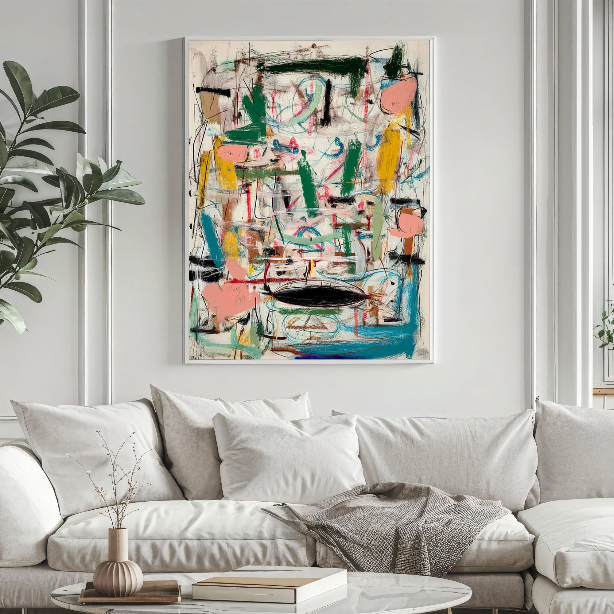 Textured Dynamic Abstraction | Colorful Accents