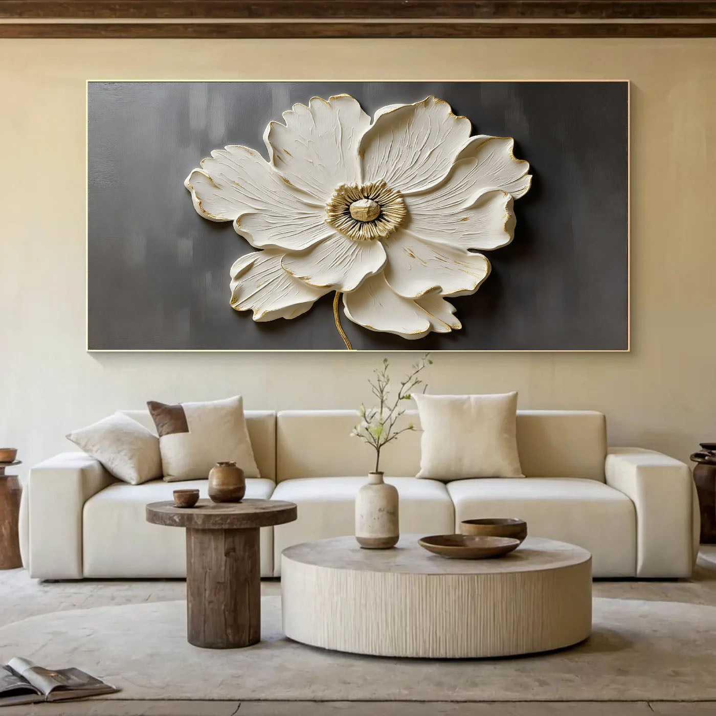 Relief Floral Opulence | Gilded Bloom
