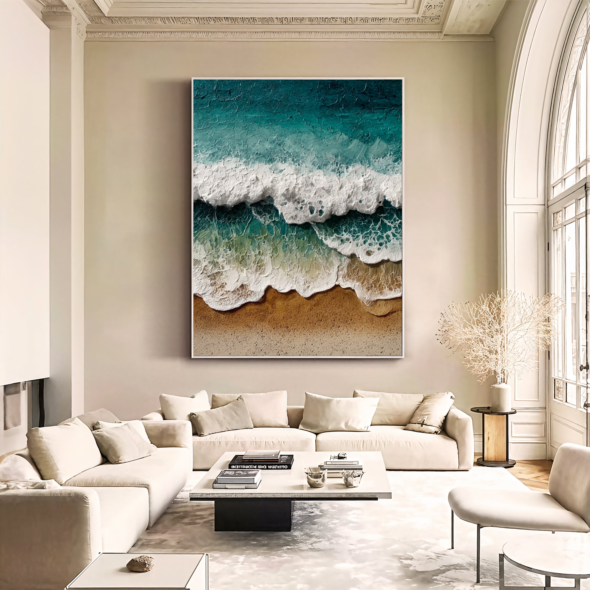 Textured Coastal Opulence | Turquoise Shores