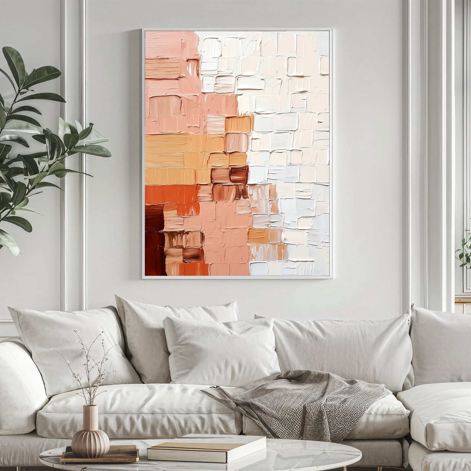 Textured Abstract Warmth | Coral Blend