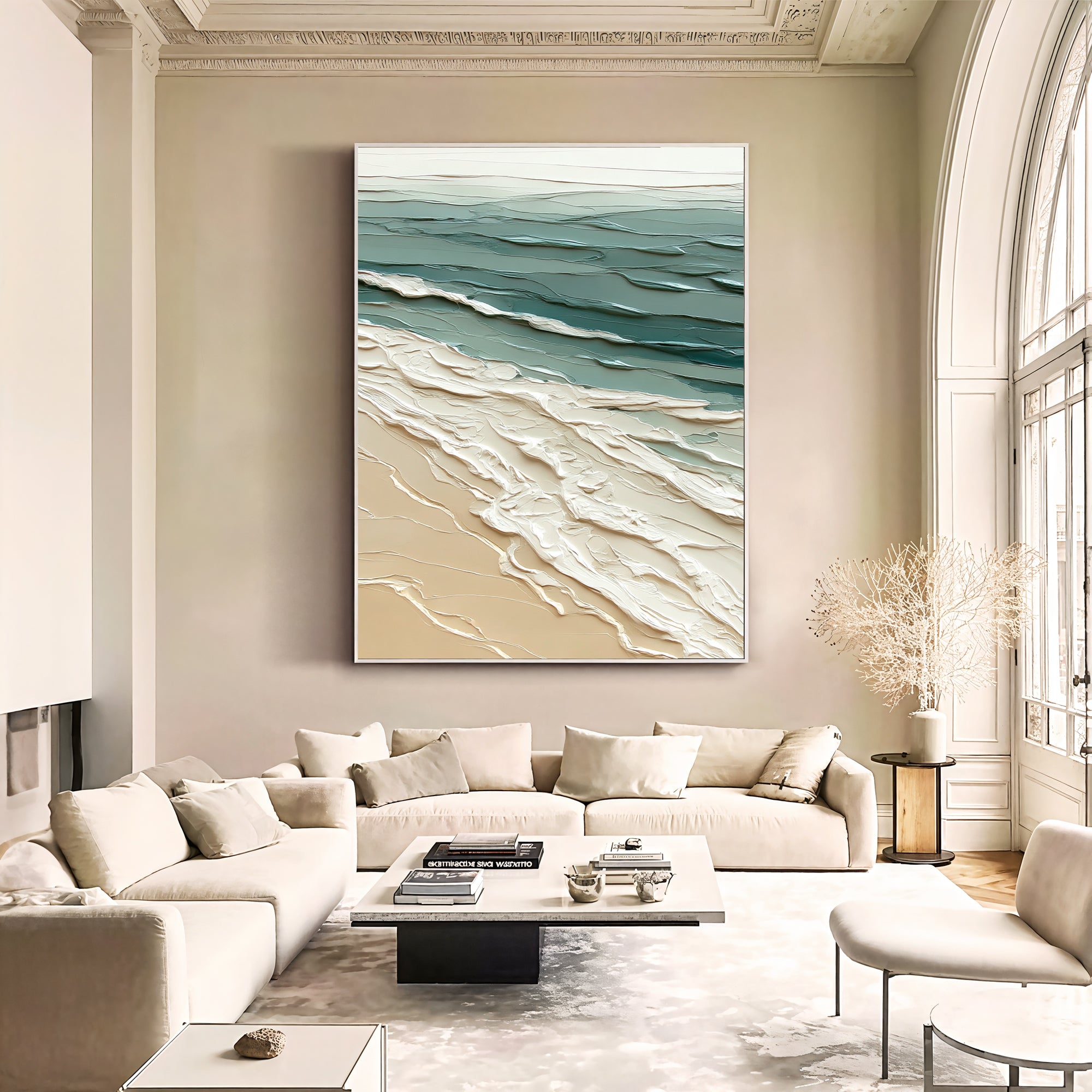 Textured Coastal Ripples | Sandy Foam