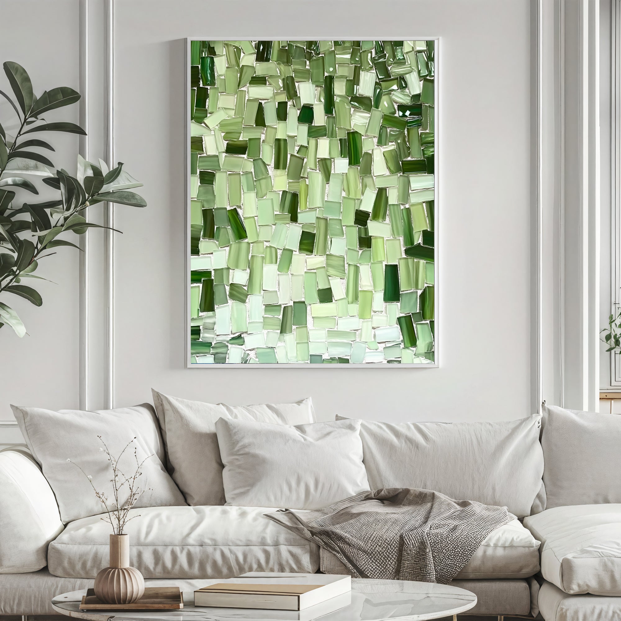Textured Emerald Mosaic | Sage Luster