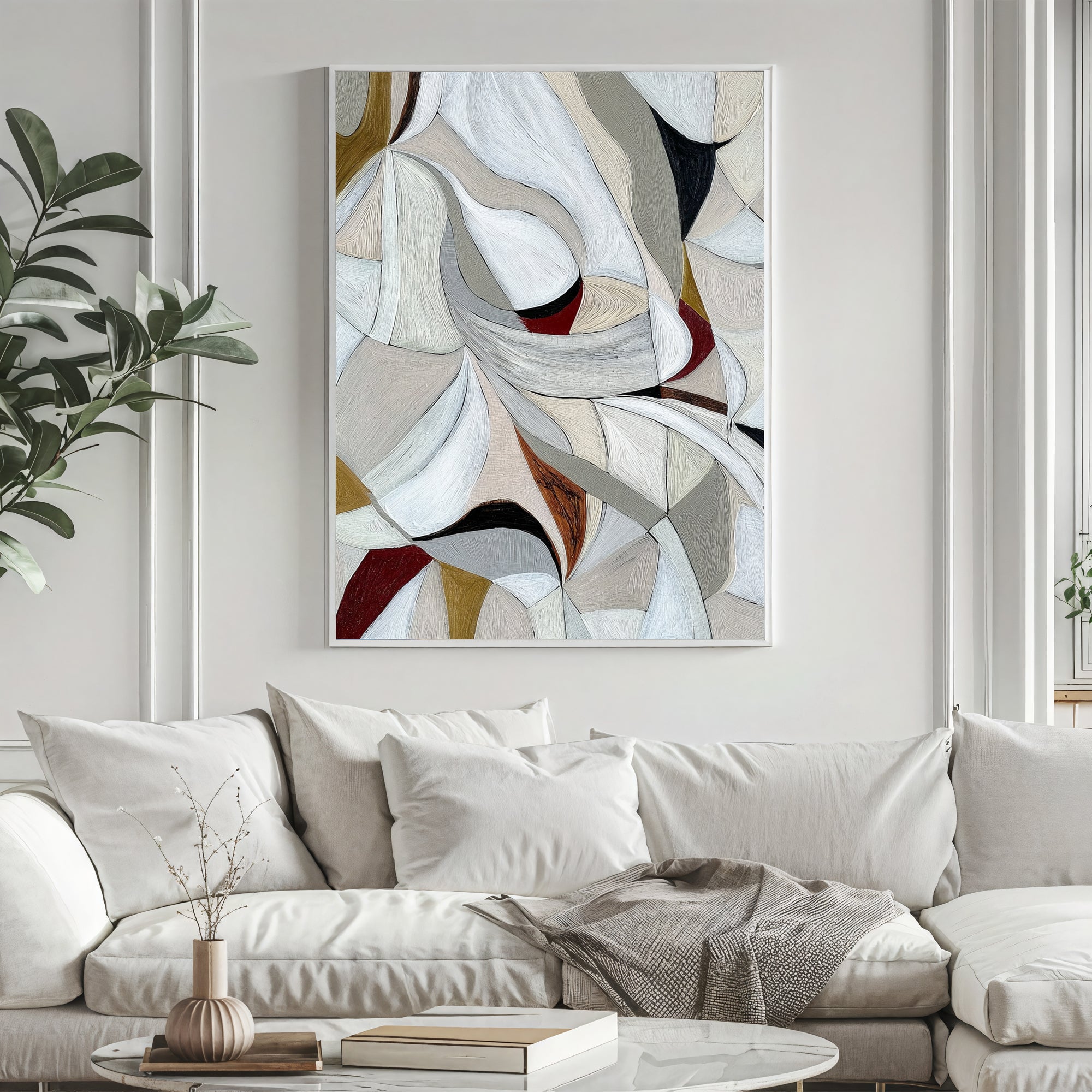 Textured Abstract Opulence | Neutral Swirl