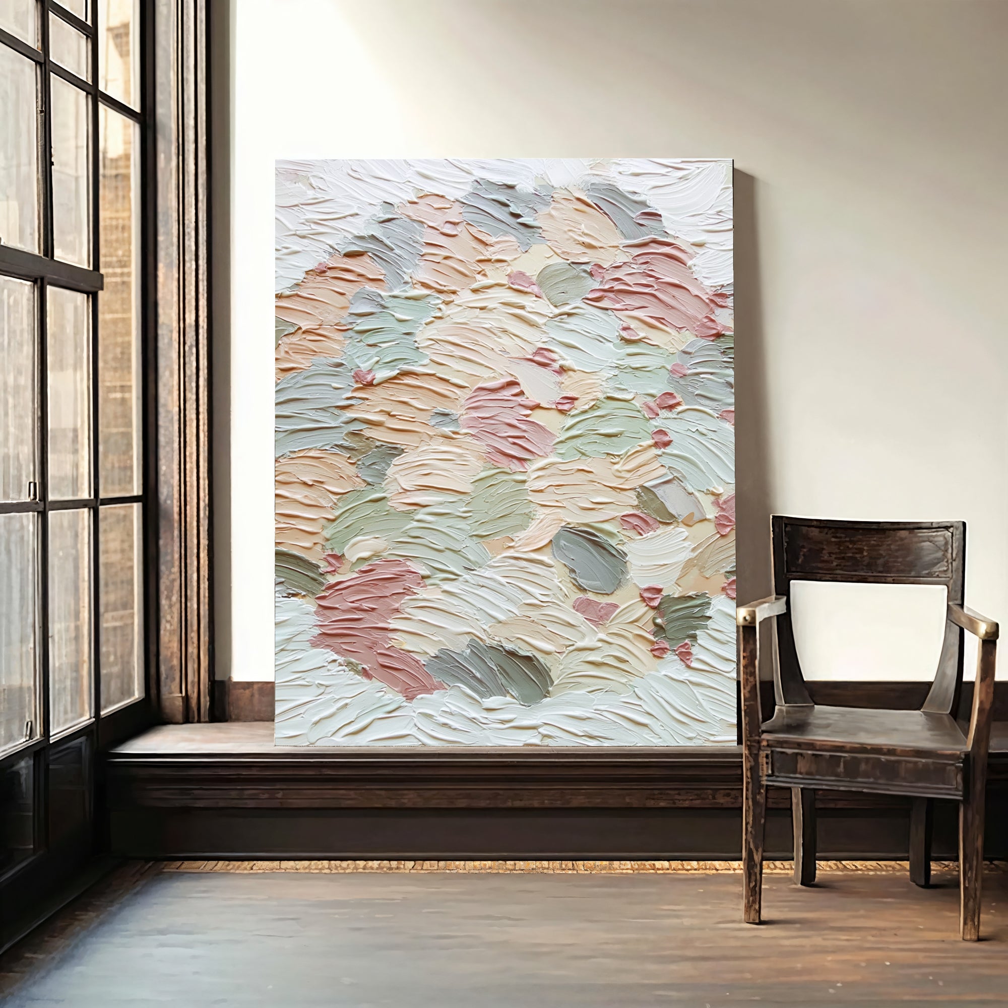 Textured Pastel Swirls | Blush Mint