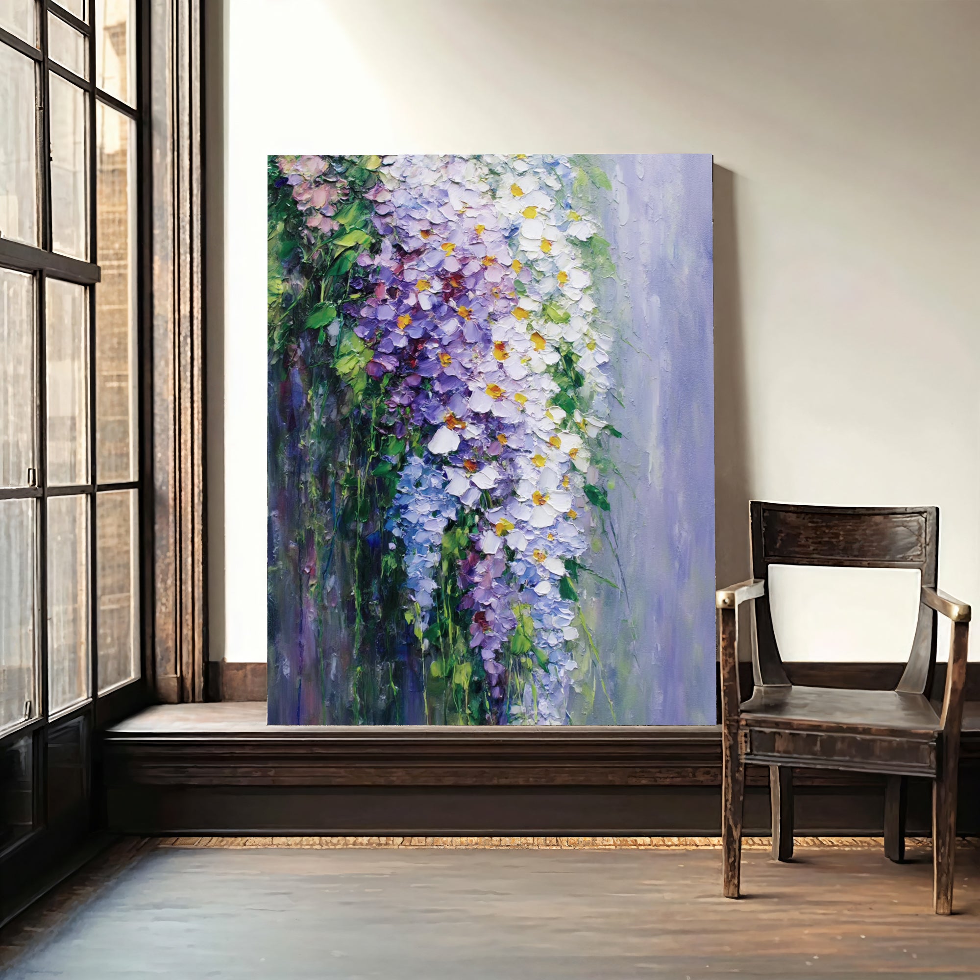 Textured Wisteria Cascade | Lavender Glow