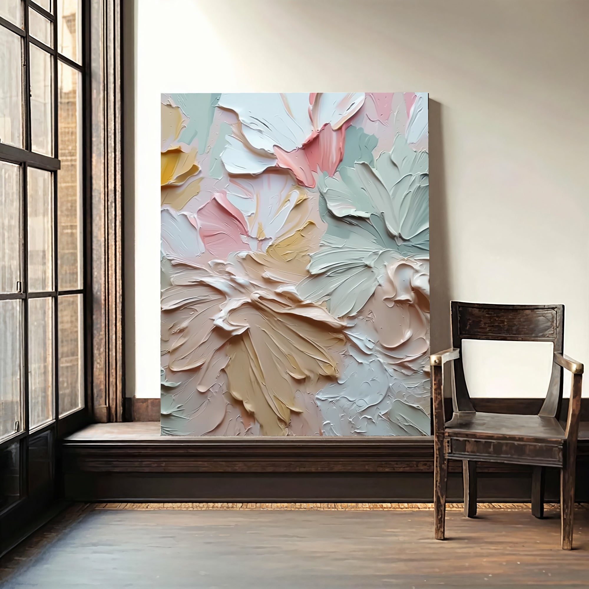 Textured Floral Pastels | Blush Mint