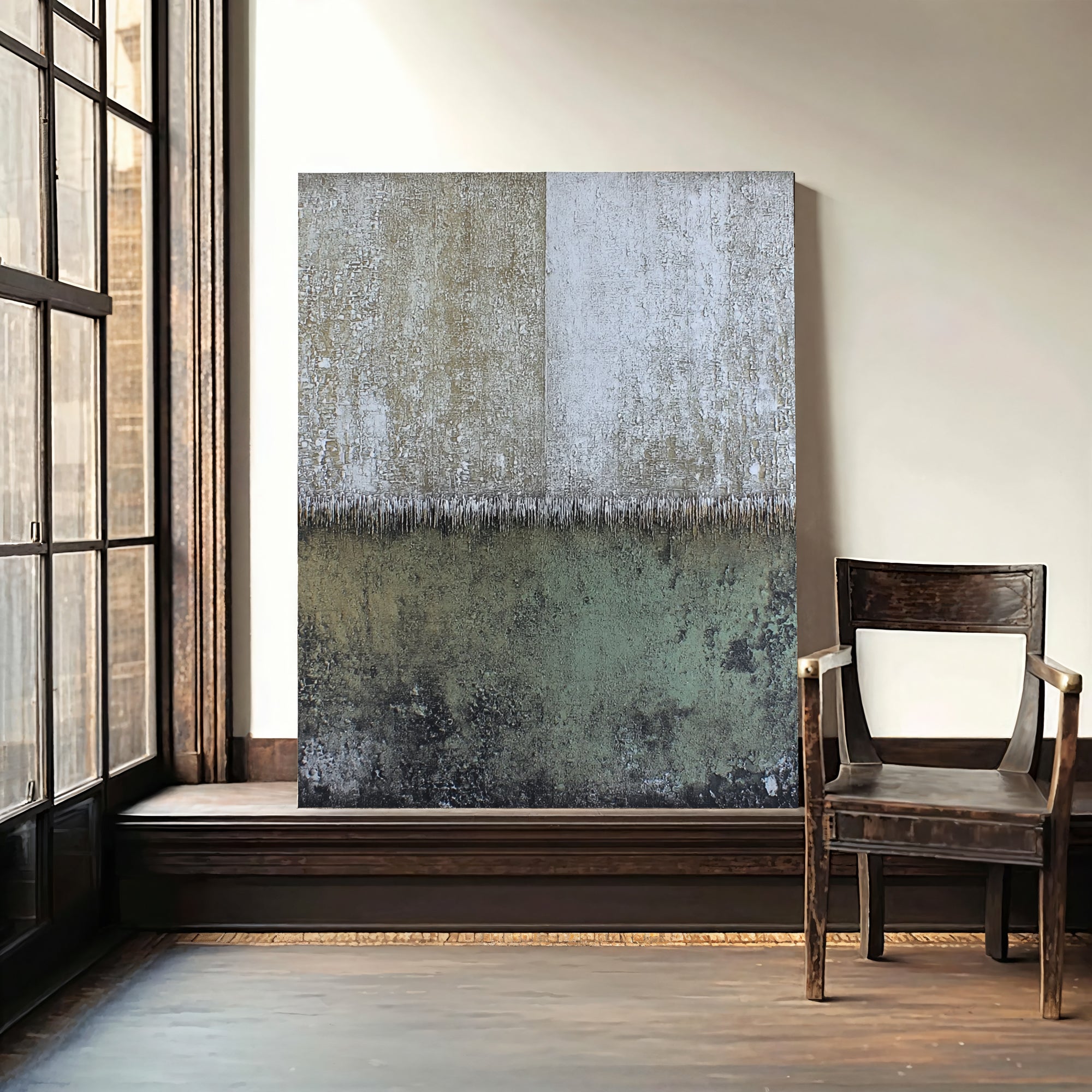 Textured Distressed Opulence | Teal Grays