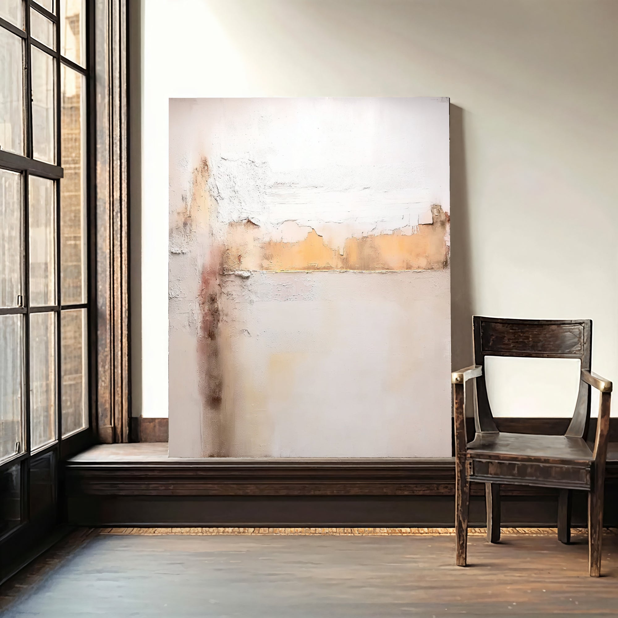 Textured Soft Strata | Cream Amber