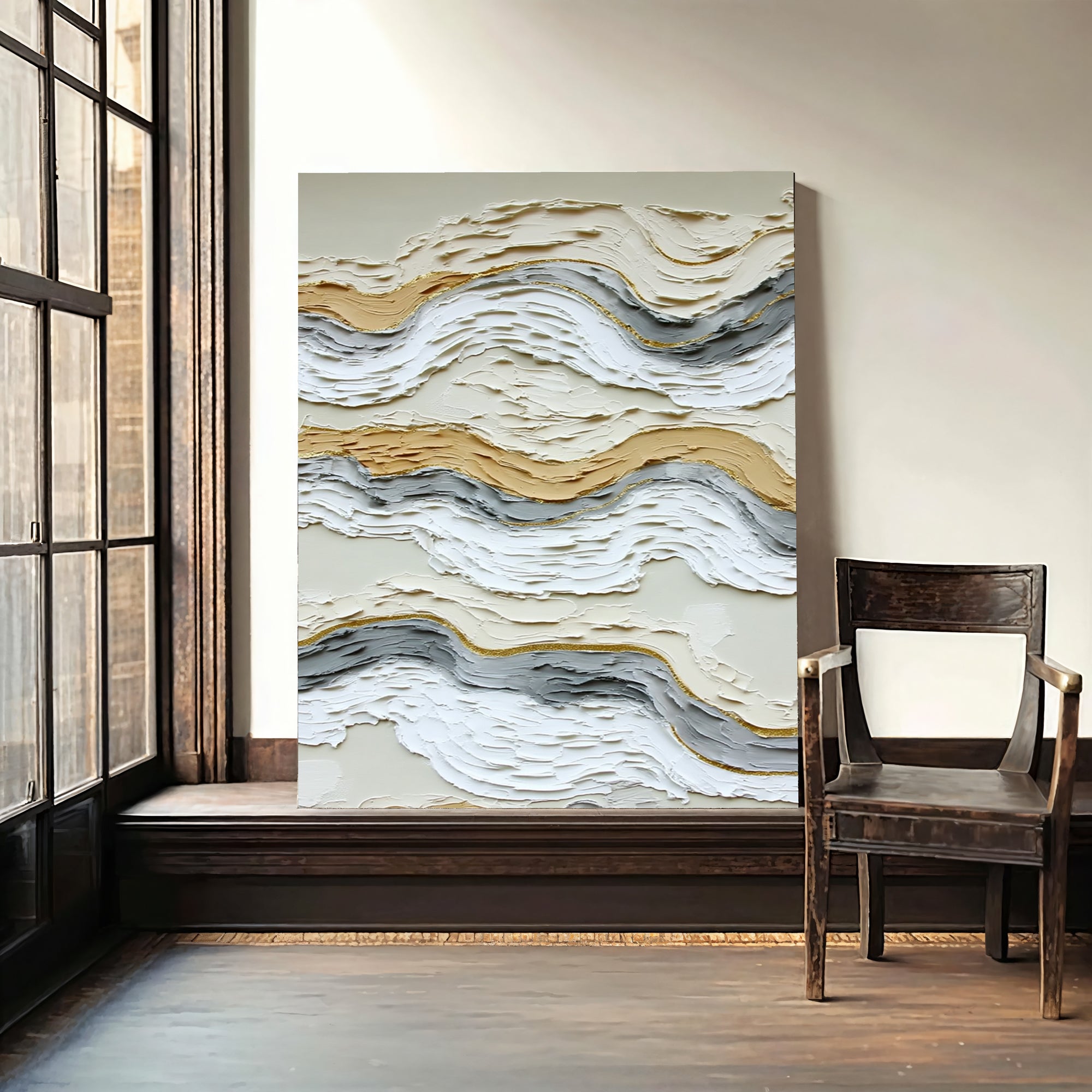 Textured Wavy Ripples | Gilded Hues