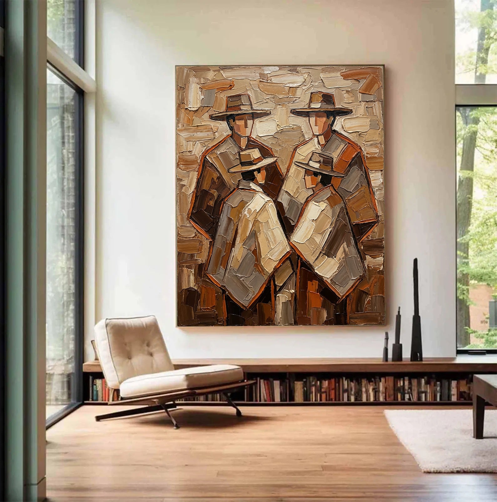 Textured Cloaked Quartet | Earthy Hues