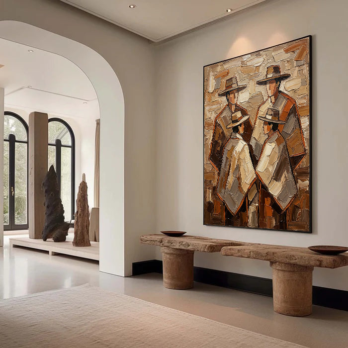 Textured Cloaked Quartet | Earthy Hues