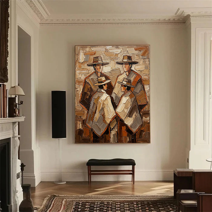 Textured Cloaked Quartet | Earthy Hues