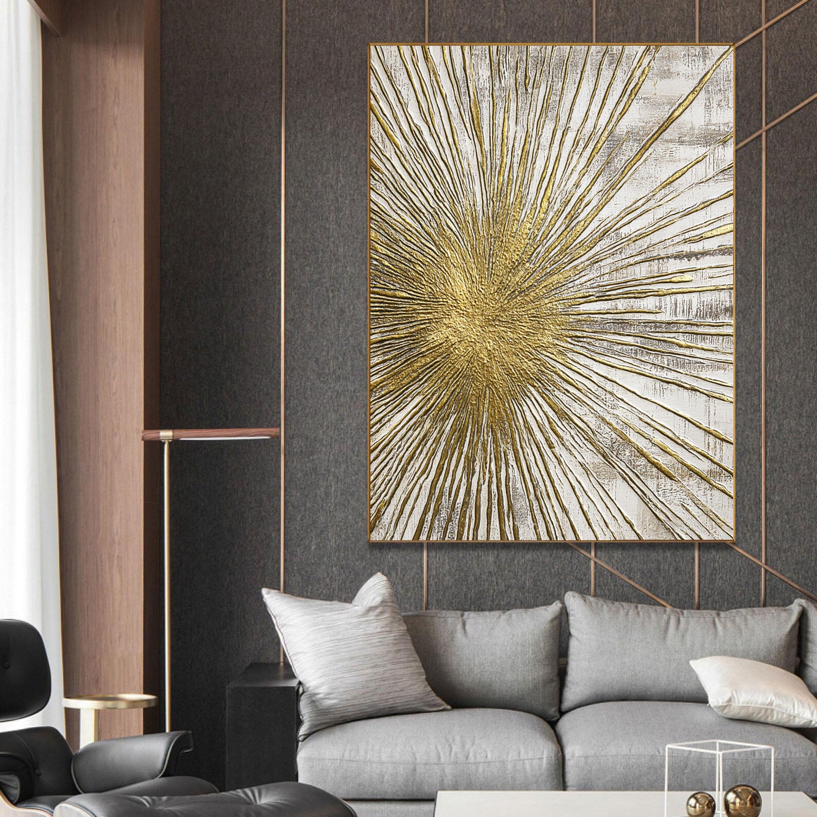 Textured Radiant Gleam | Gold Burst