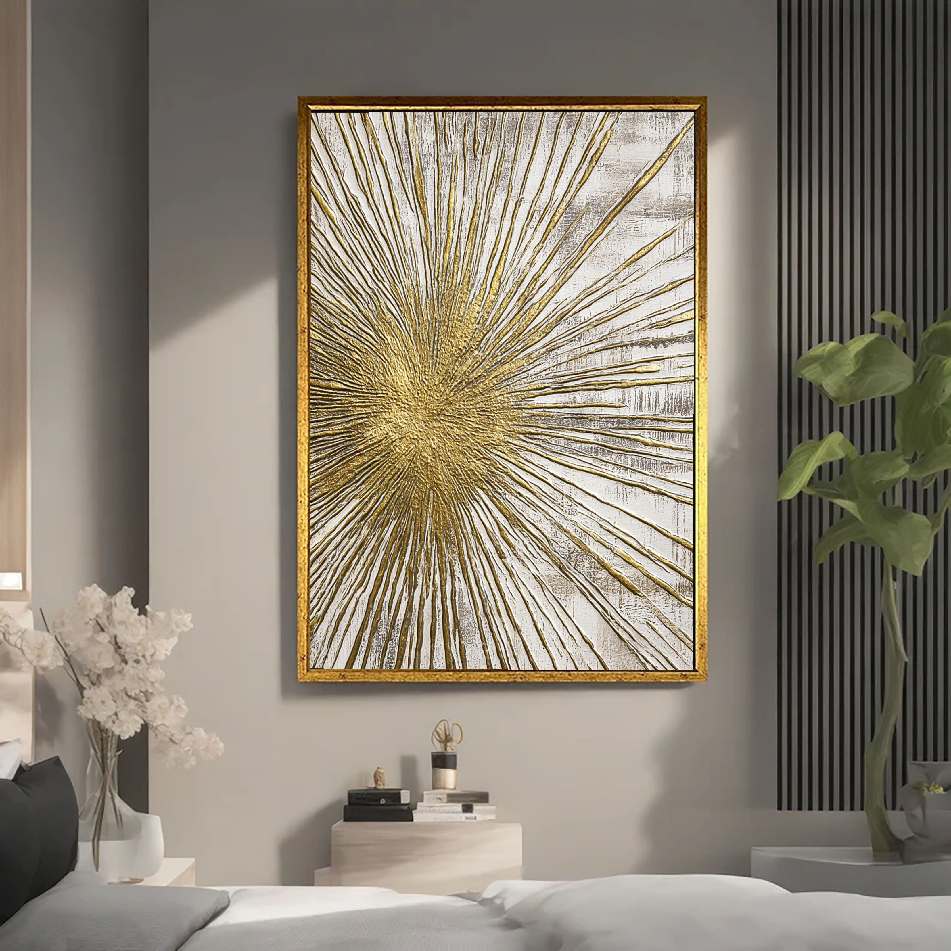 Textured Radiant Gleam | Gold Burst