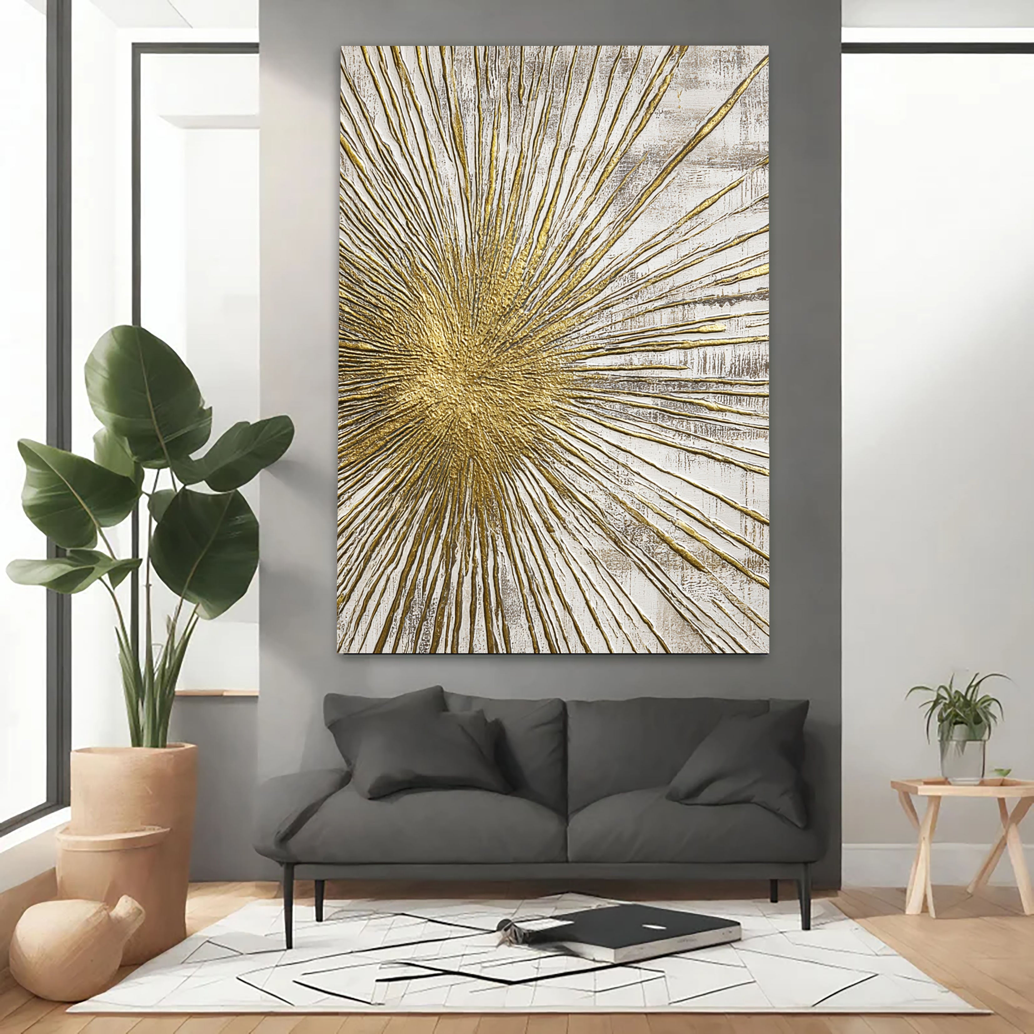 Textured Radiant Gleam | Gold Burst