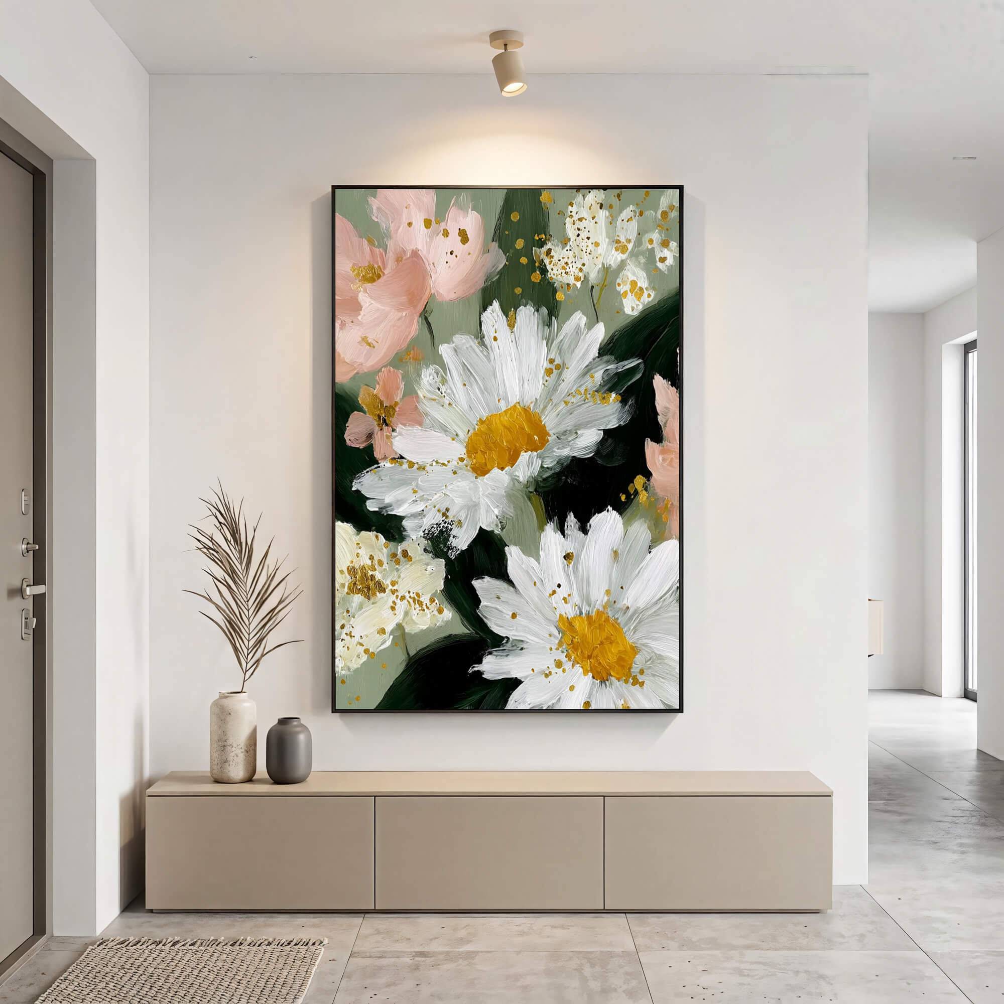 Thick Brush Floral Charm | Sage Bloom