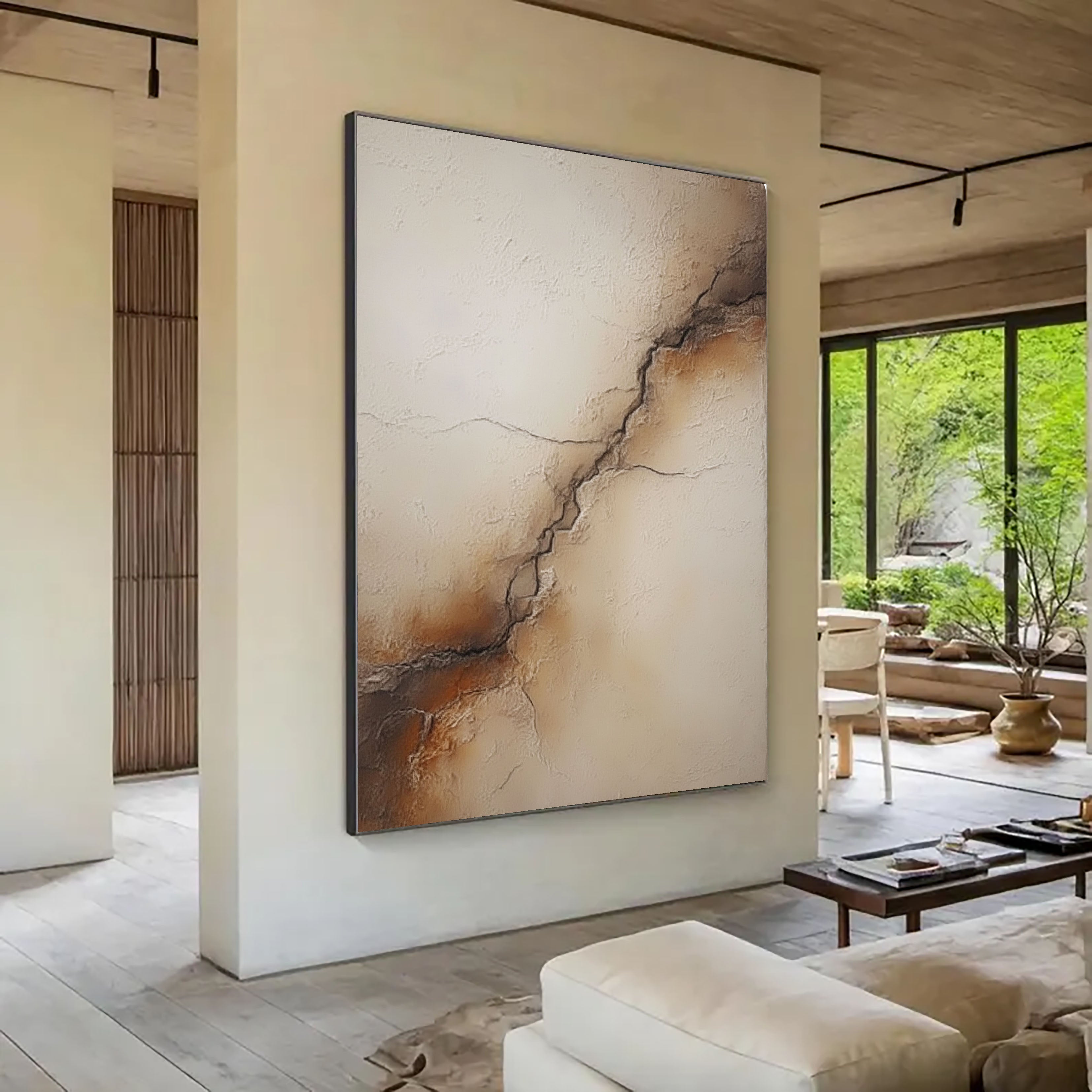 Textured Earthy Crackle | Beige Hue