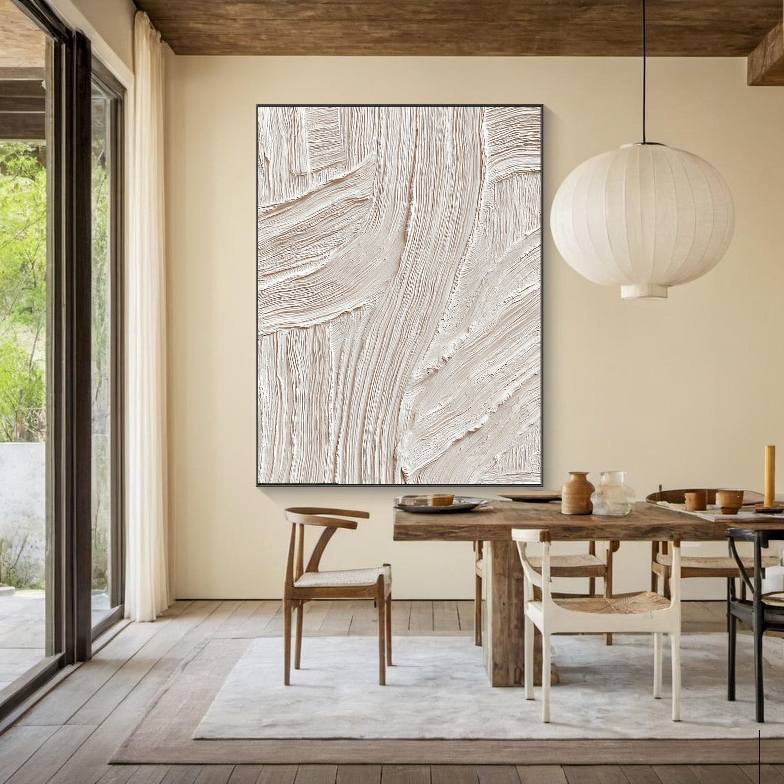 Textured Wavy Undulation | White Weave