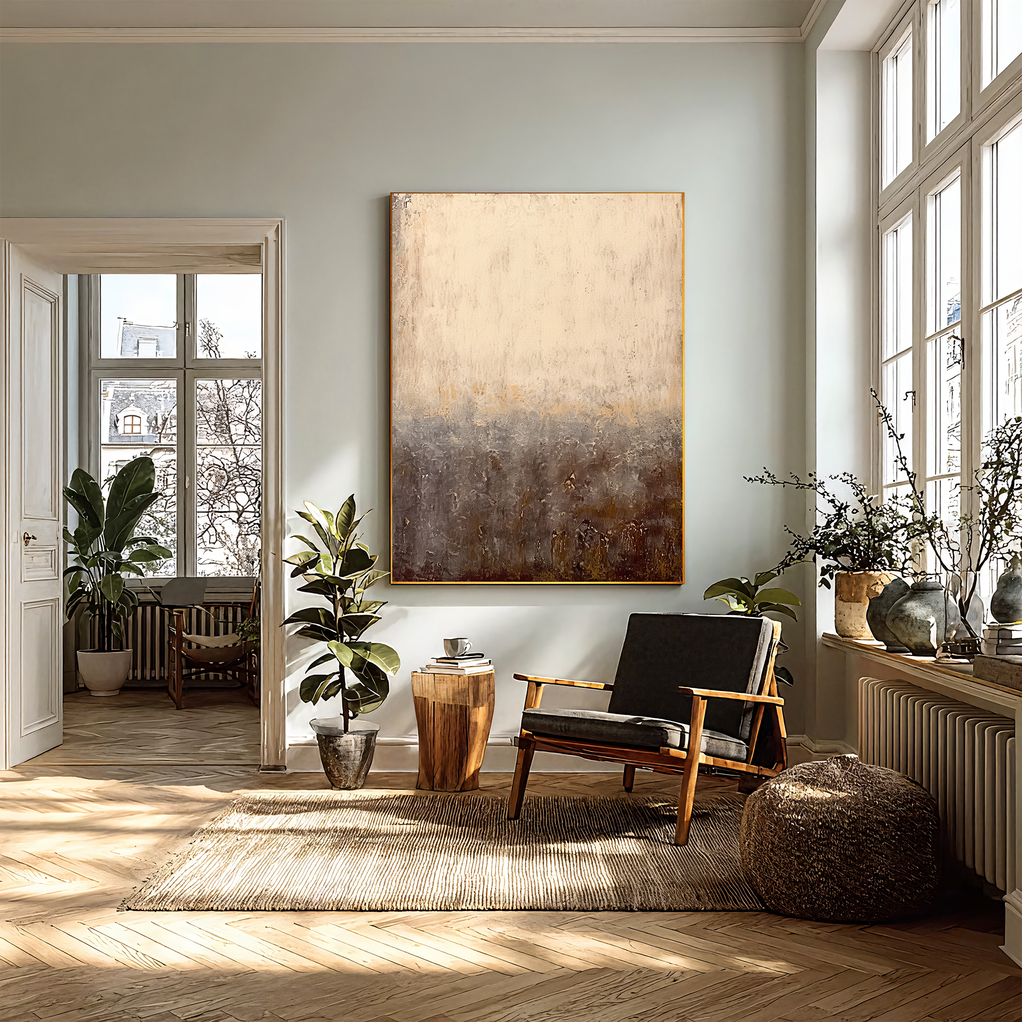 Textured Gradient Luxury | Beige Brown