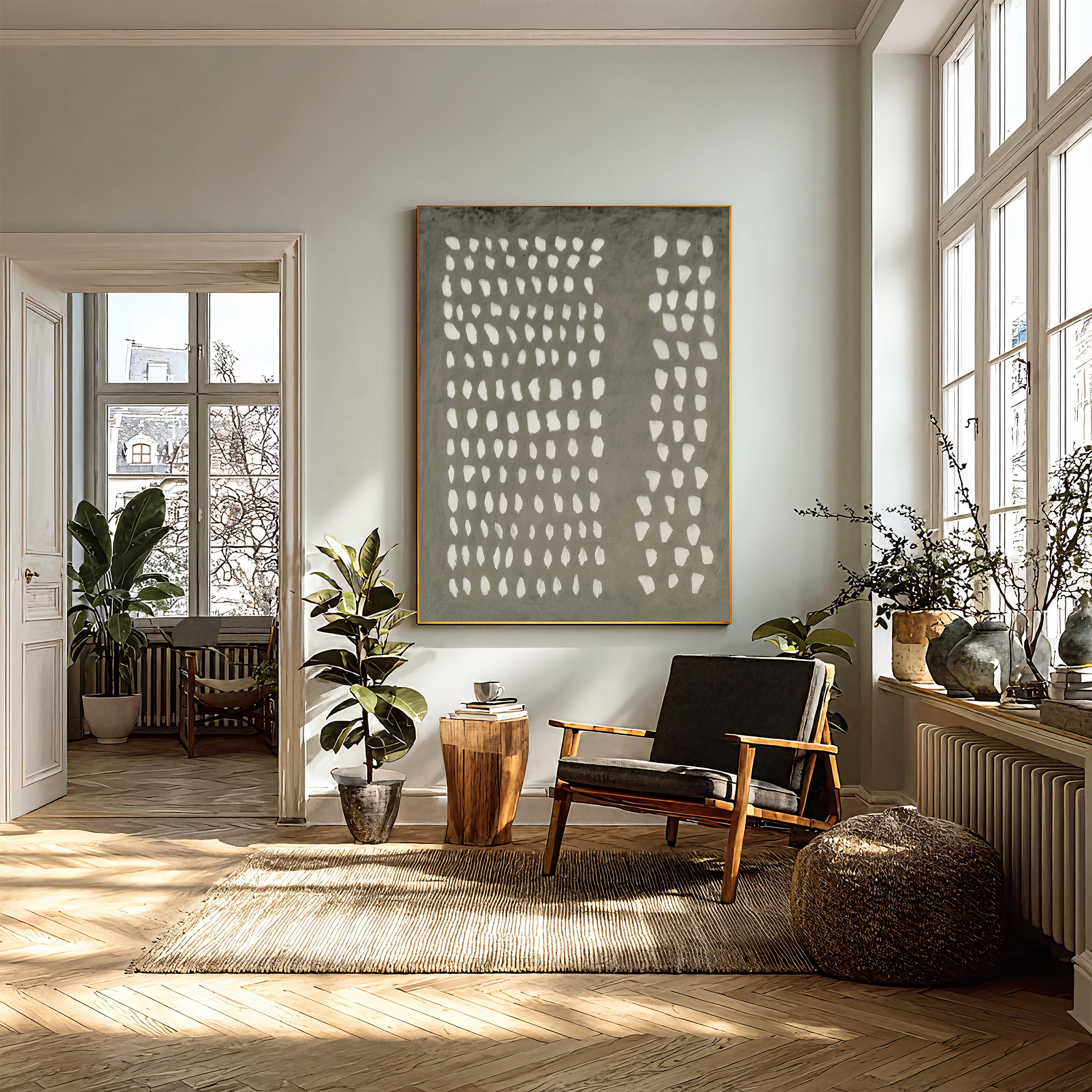 Textured Dot Rhythm | Sage Whisper