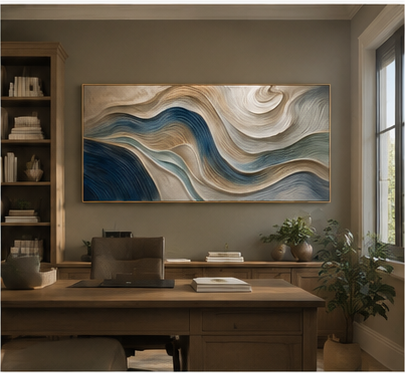Strukturierter geometrischer Flow | Braun Beige