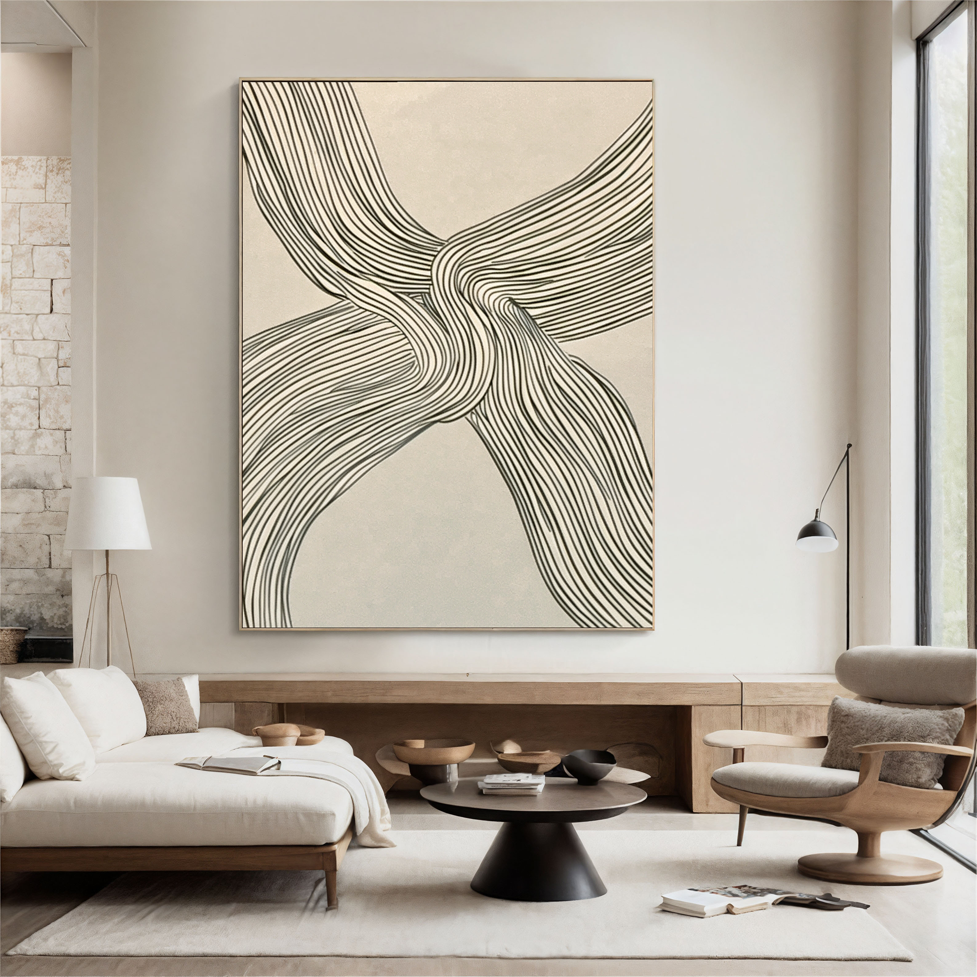 Textured Line Sophistication | Grey Beige