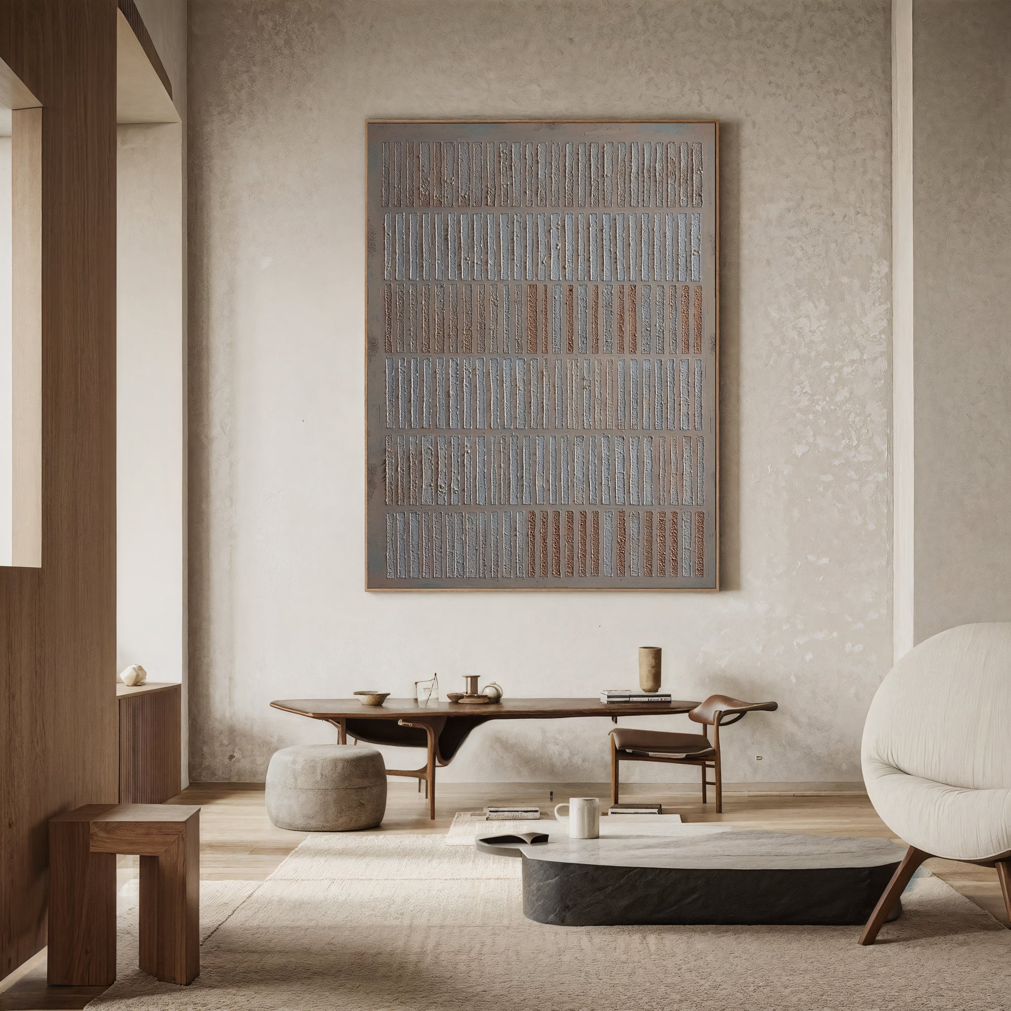 Textured Linear Elegance | Neutral Blend