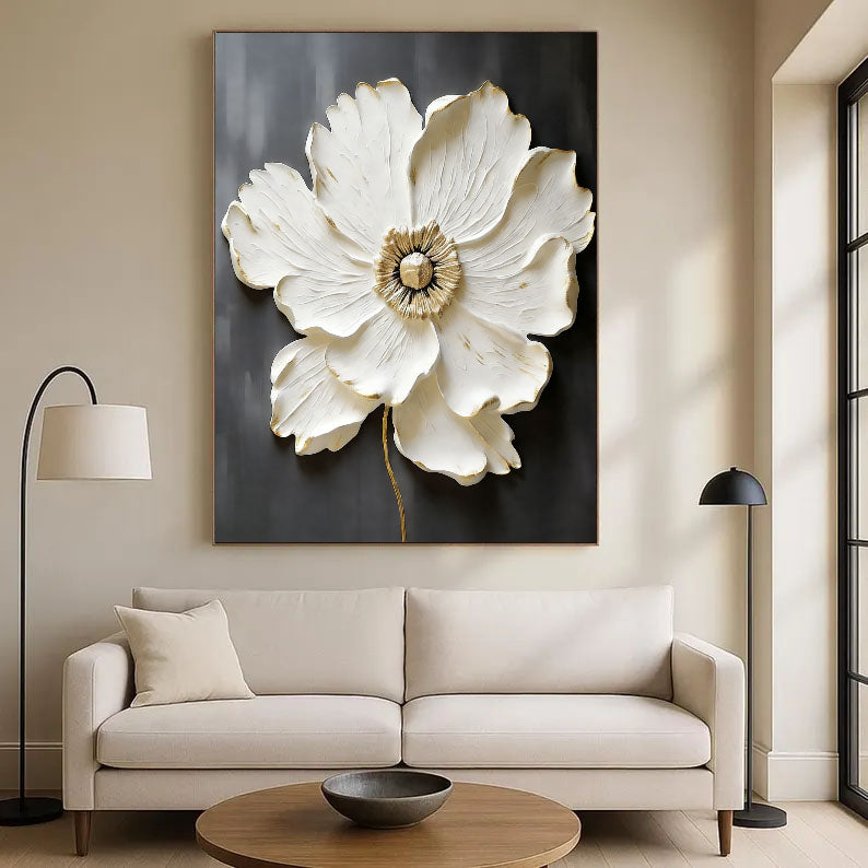 Geformte Blütenblatt-Eleganz | Vergoldete Blüte