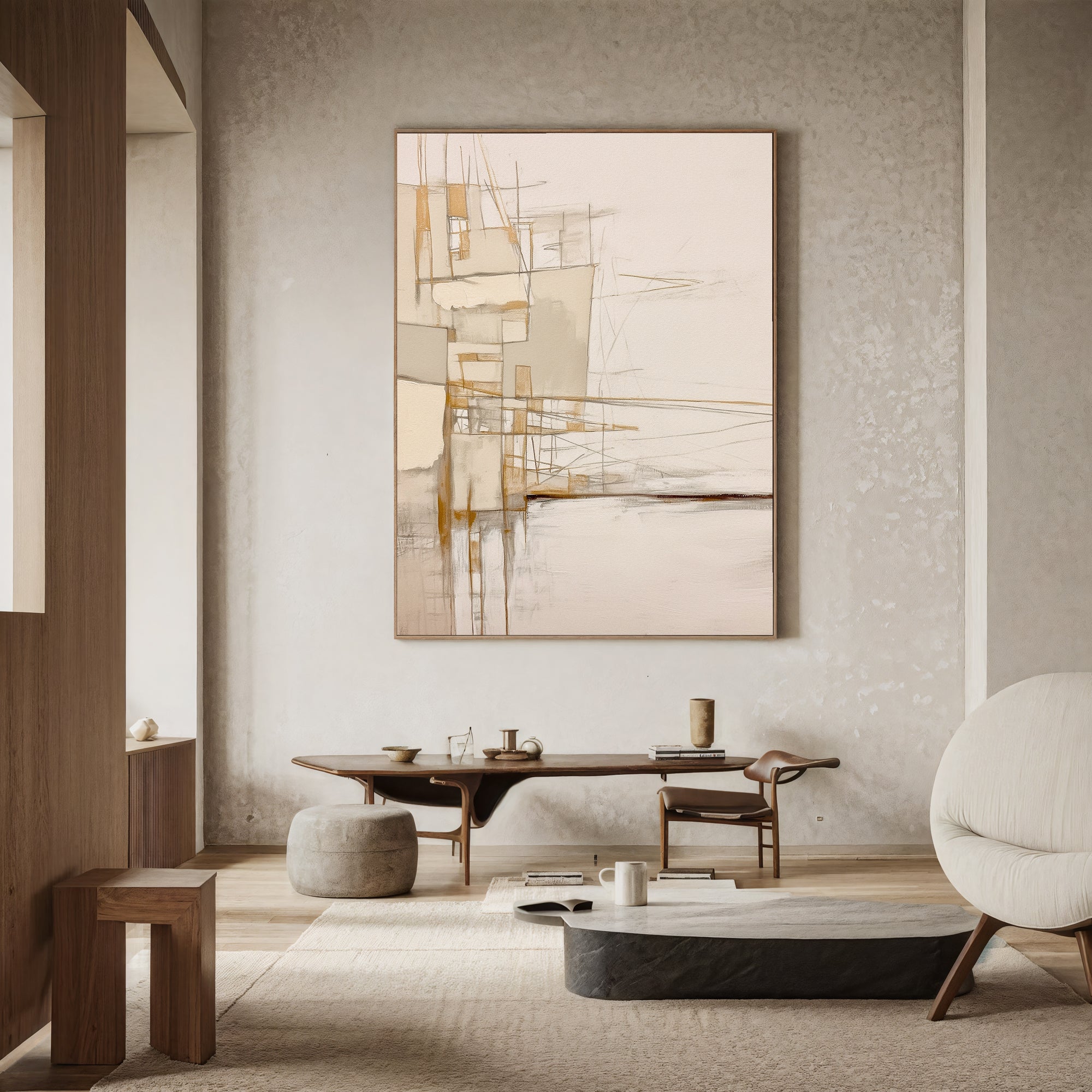 Textured Architectural Elegance | Beige Hues