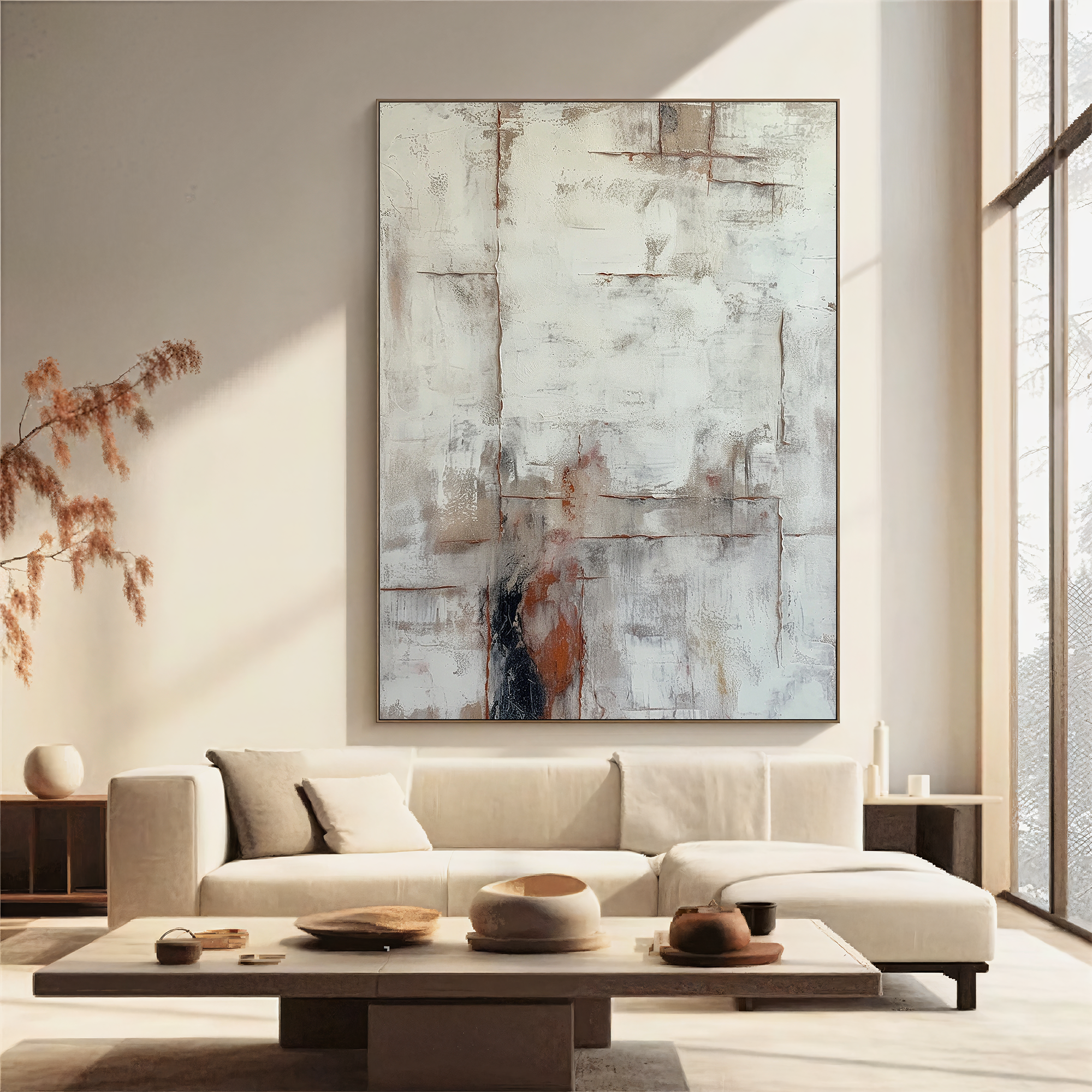 Textured Abstract Nuance | Grey Rust