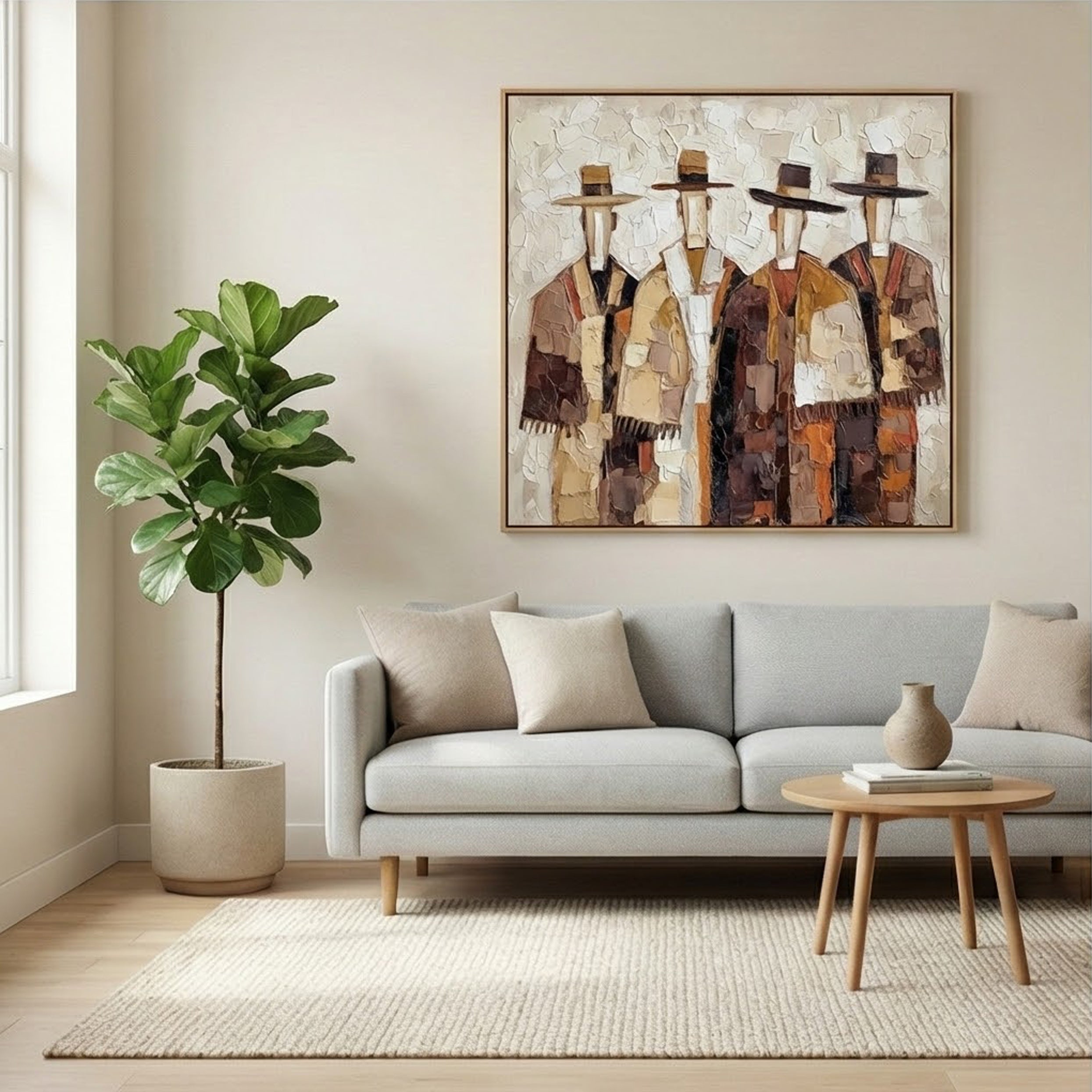 Textured Earthy Quartet | Hat Silhouettes