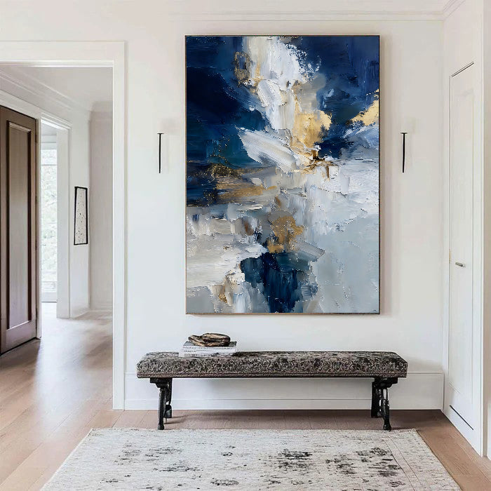 Textured Floral Splendor | Gilded Bloom