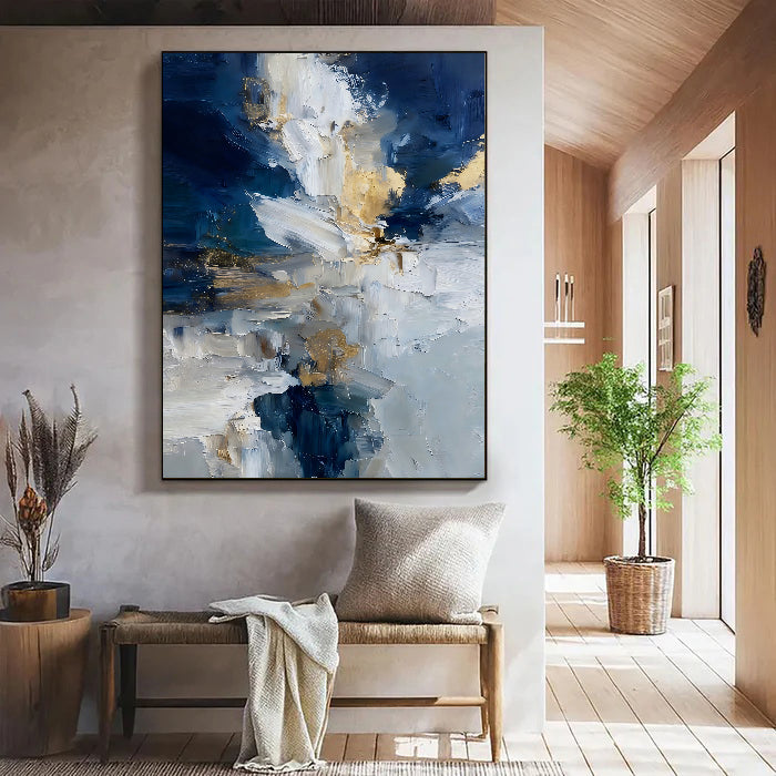 Textured Floral Splendor | Gilded Bloom