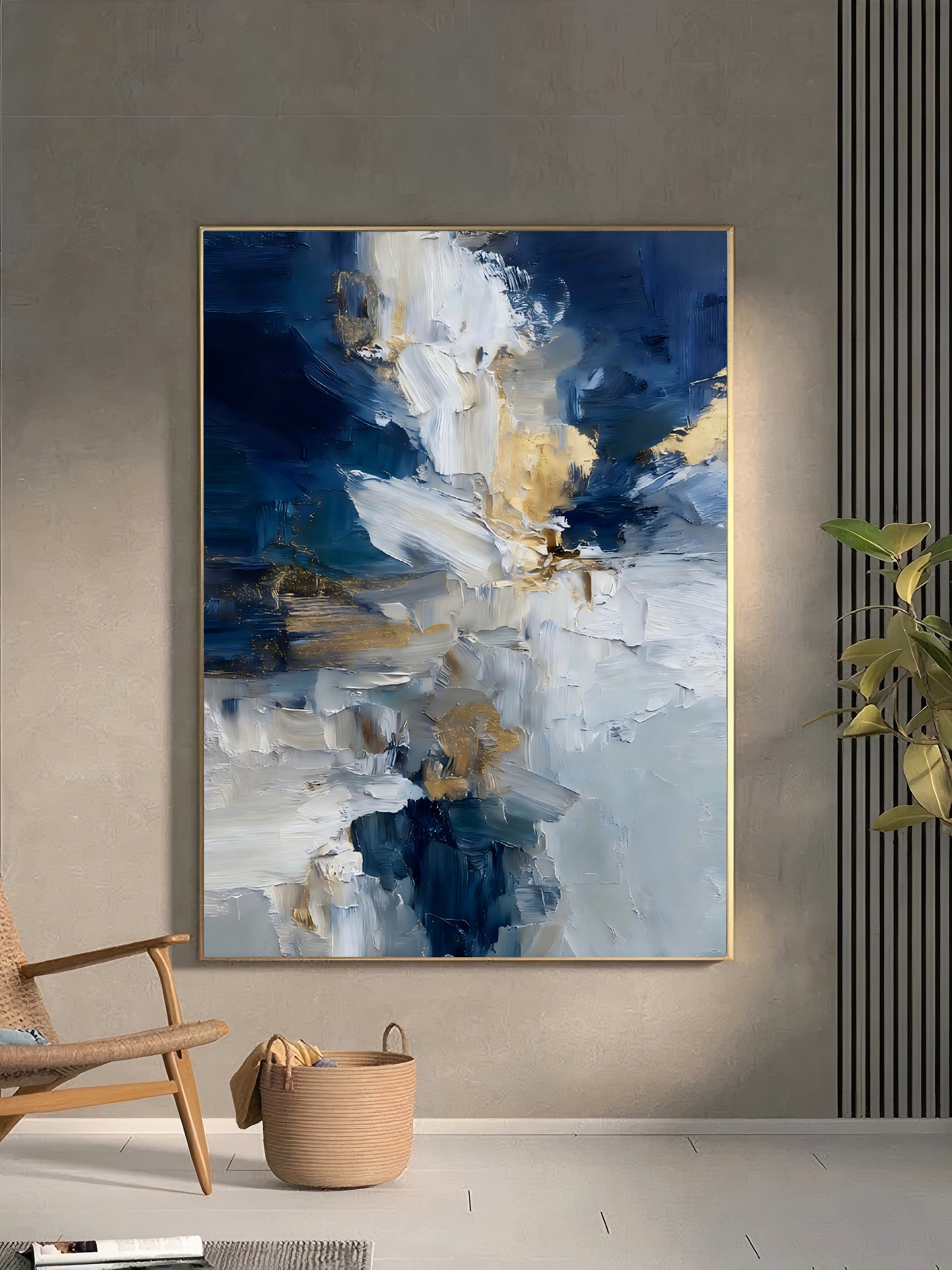 Textured Floral Splendor | Gilded Bloom