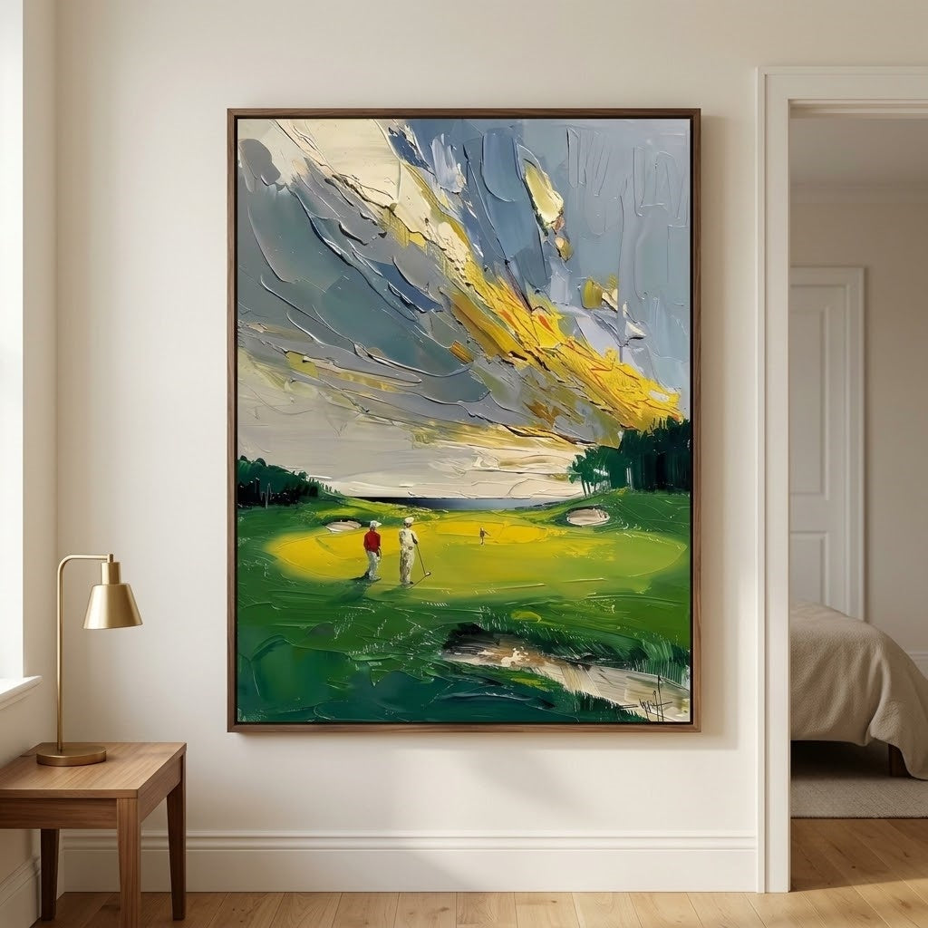 Impressionist Art | Golden Sky Fairway
