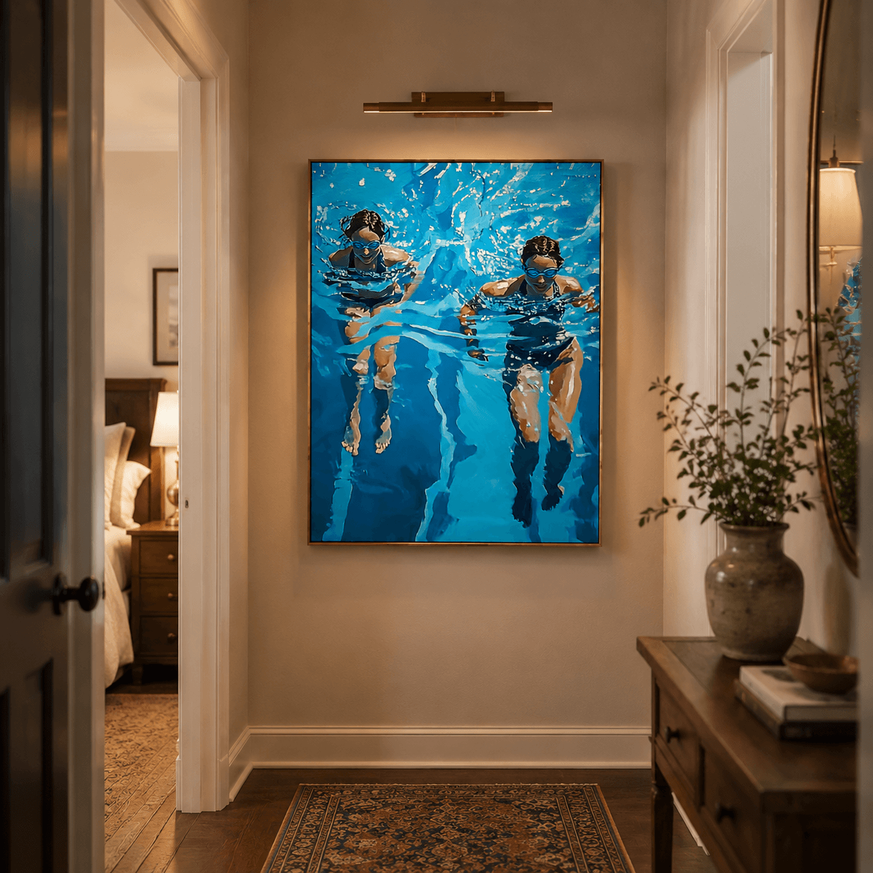 Impressionist Art | Twin Pool Swimmers